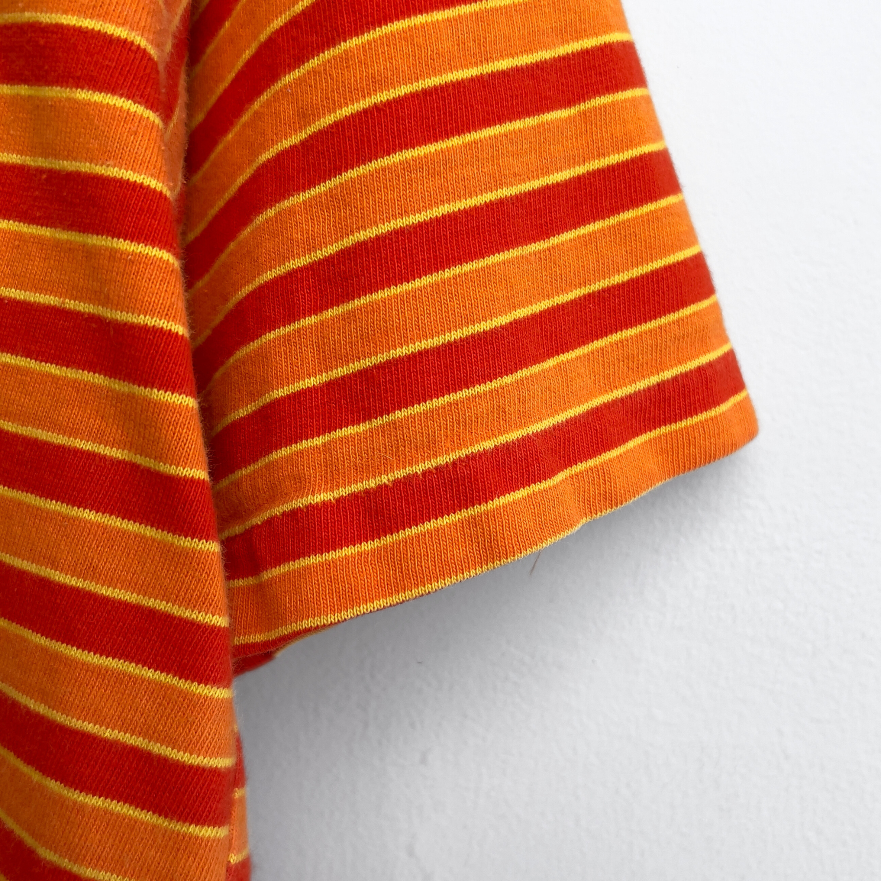 1960s Orange Striped Combed Cotton Tee  - Shop ThreadCount Vintage Co.