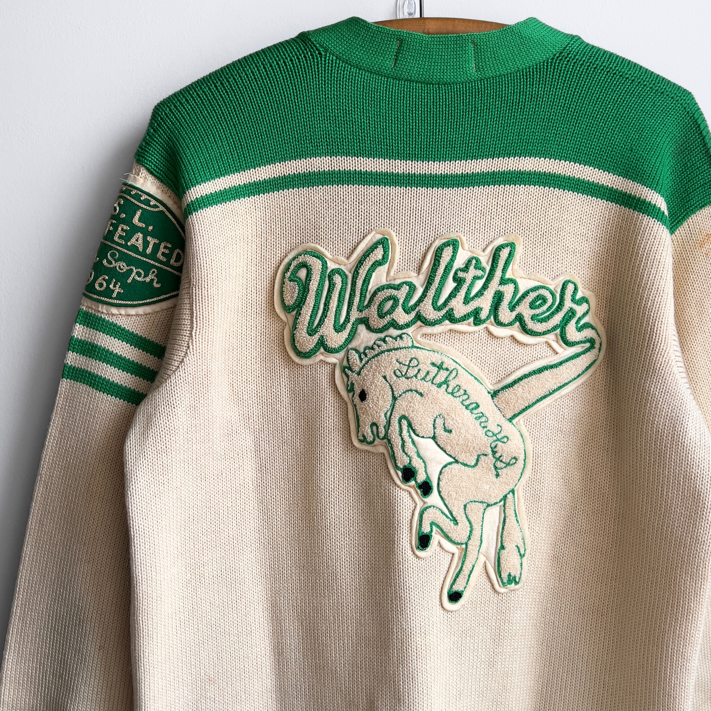 1960s Walthers Lutheran High School Varsity Football Letterman Cardigan  - Shop ThreadCount Vintage Co.