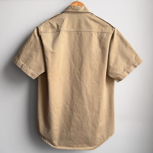 1960s U.S. Air Force Khaki Tan Cotton Twill Uniform Work Shirt  - Shop ThreadCount Vintage Co.