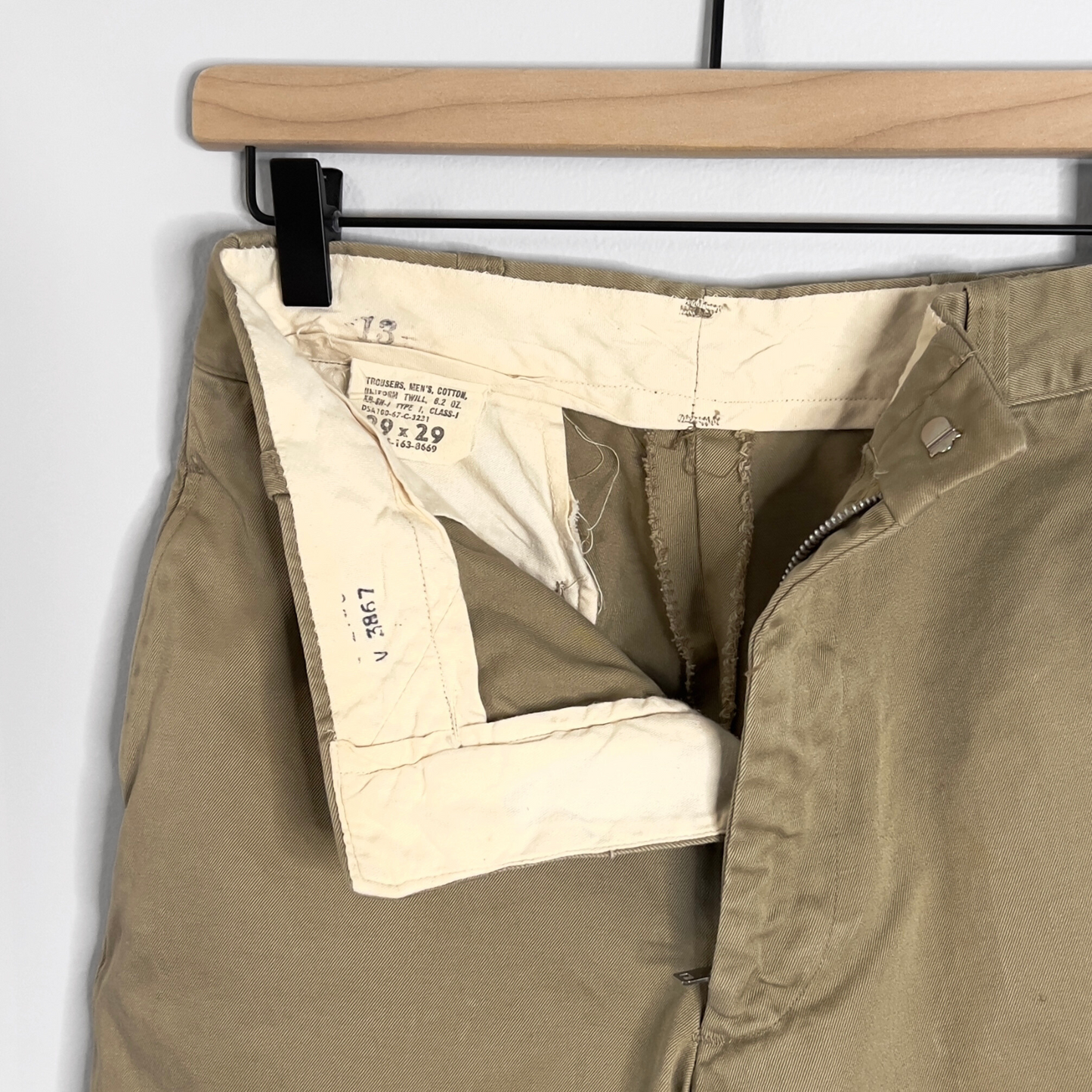 1960s U.S. Military Khaki Tan Type 1 Cotton Uniform Chino Pants - Shop ThreadCount Vintage Co.