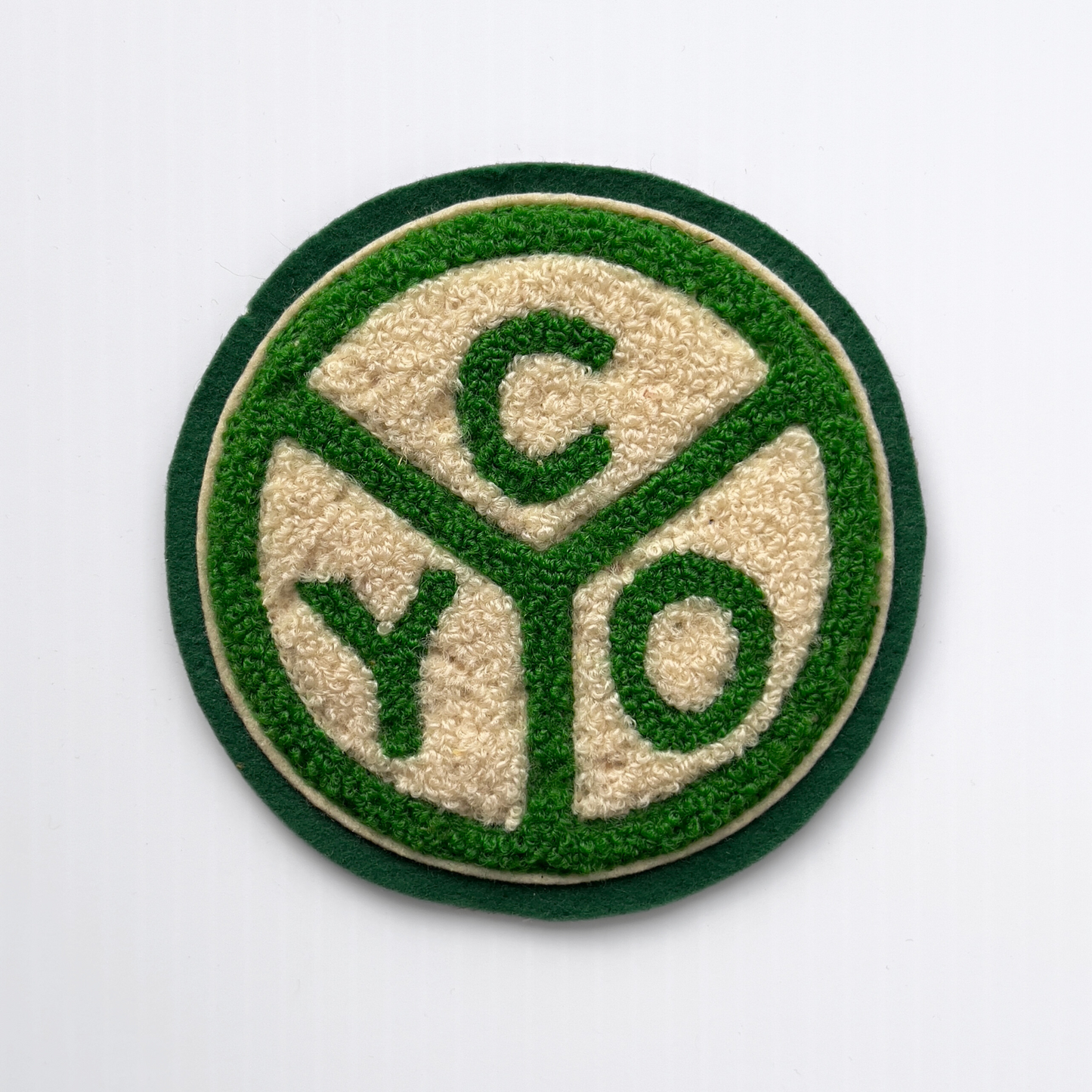 1960s Green Chenille 'CYO' Letterman Patch - Shop ThreadCount Vintage Co.
