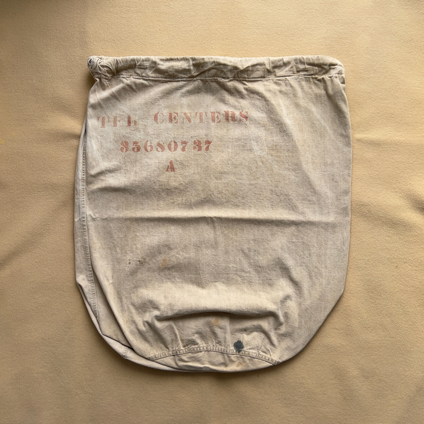 Vintage 1940s U.S. Military Stencil Cotton Laundry Barracks Bag - Shop ThreadCount Vintage Co.