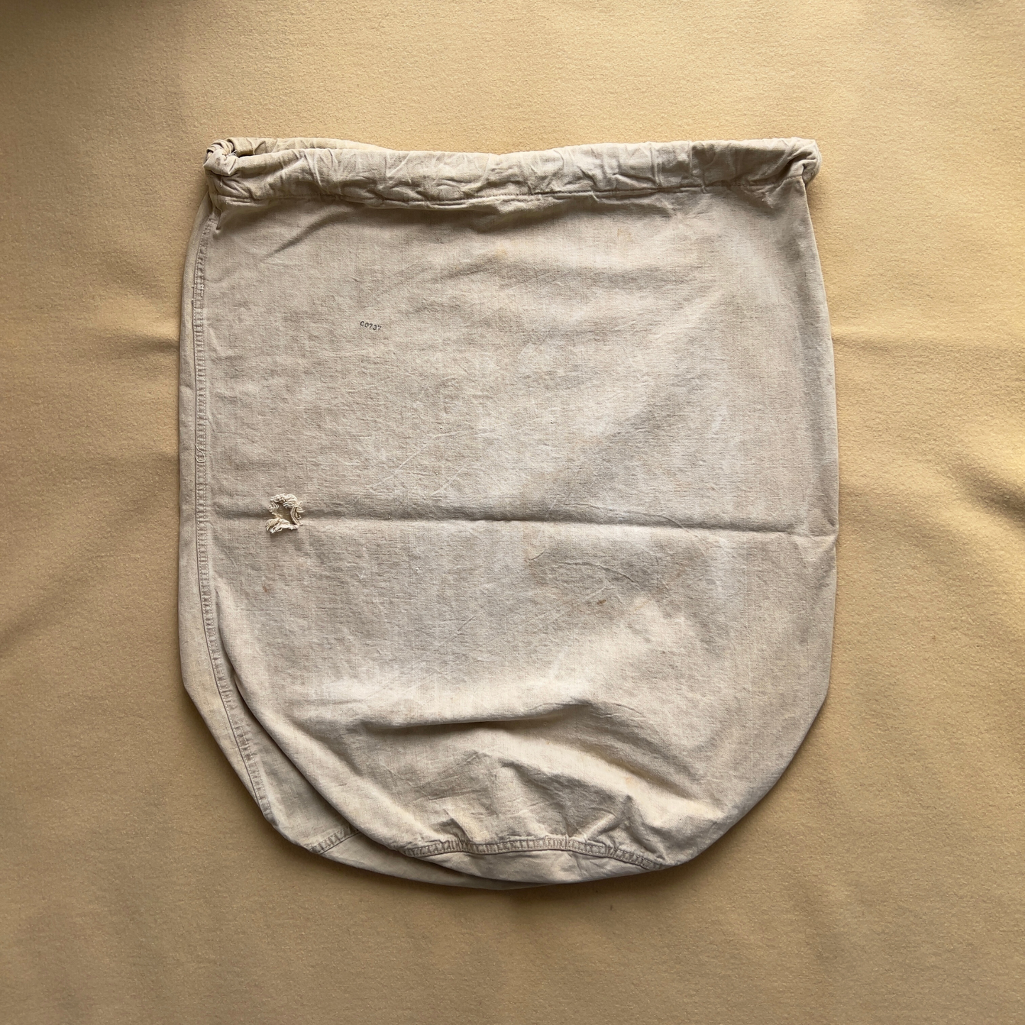 Vintage 1940s U.S. Military Stencil Cotton Laundry Barracks Bag - Shop ThreadCount Vintage Co.