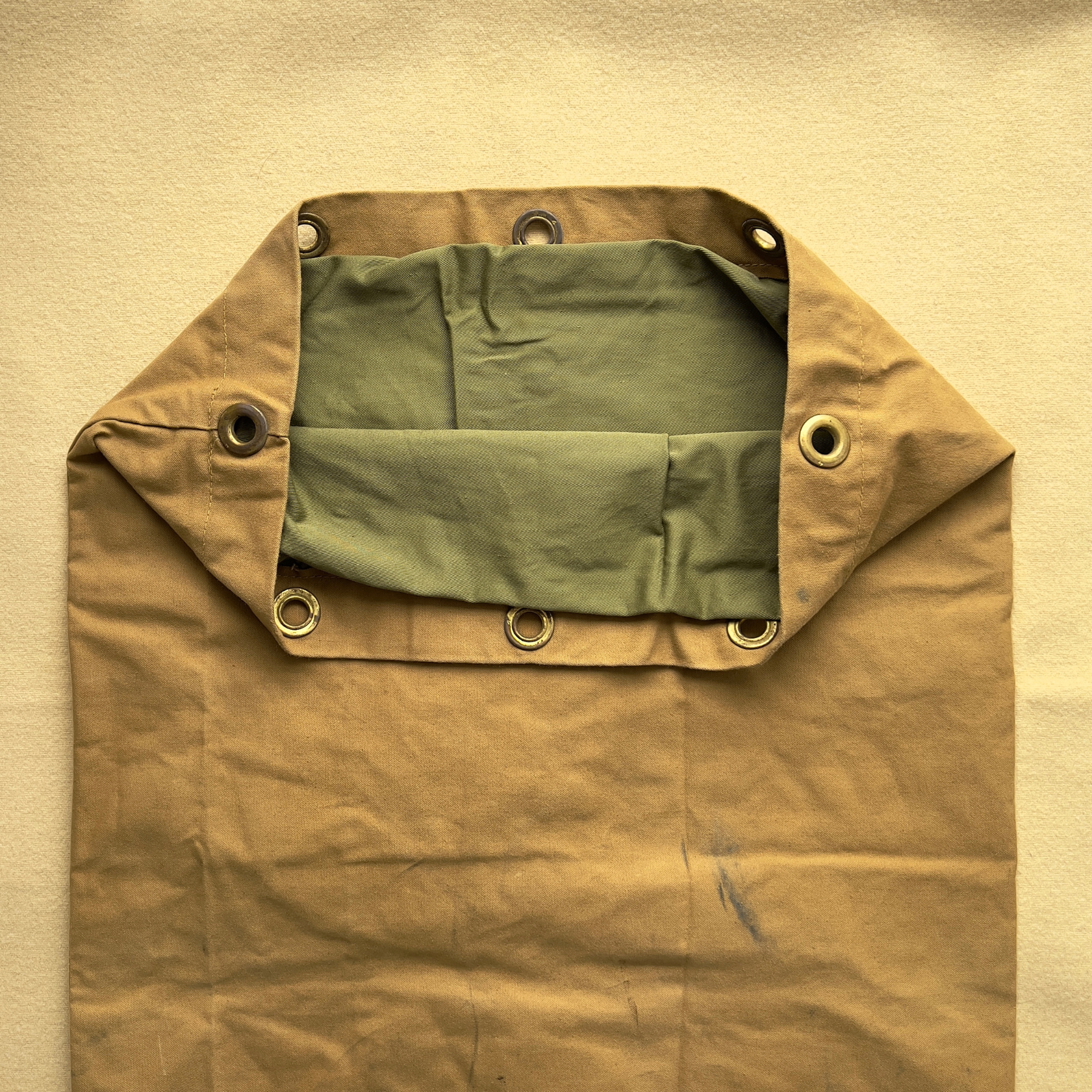 1950s Boy Scouts Of America Tan Canvas Drab Duffle Bag  - Shop ThreadCount Vintage Co.
