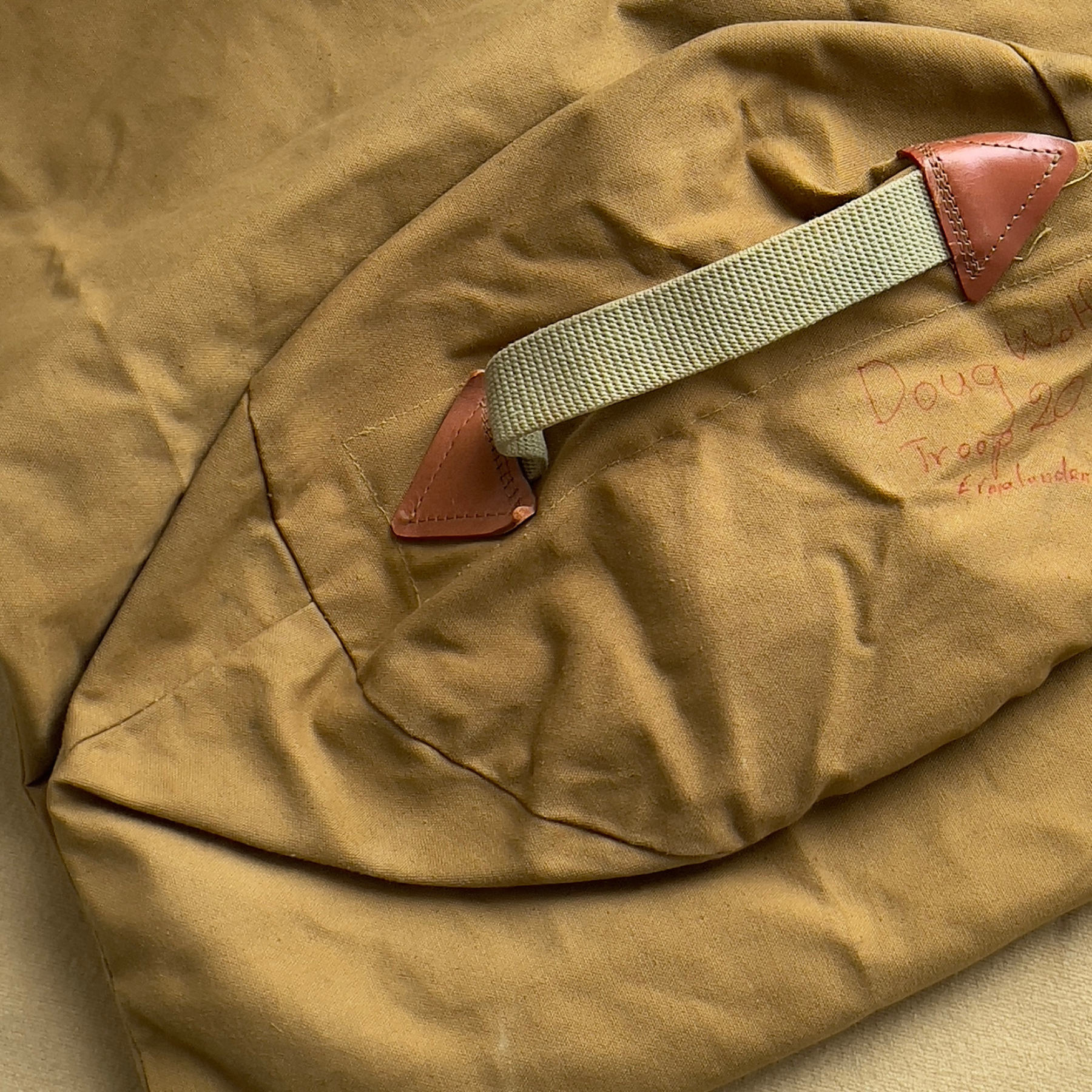1950s Boy Scouts Of America Tan Canvas Drab Duffle Bag  - Shop ThreadCount Vintage Co.