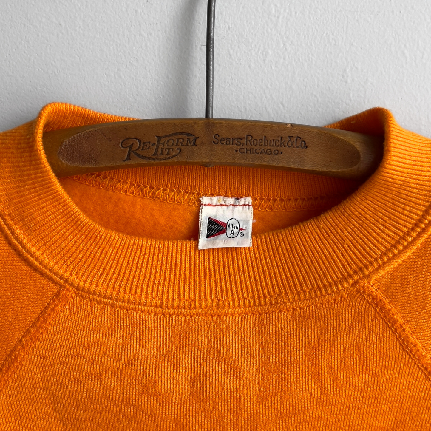 Vintage 1960s University of Illinois Orange Cotton Sweatshirt - Shop ThreadCount Vintage Co.