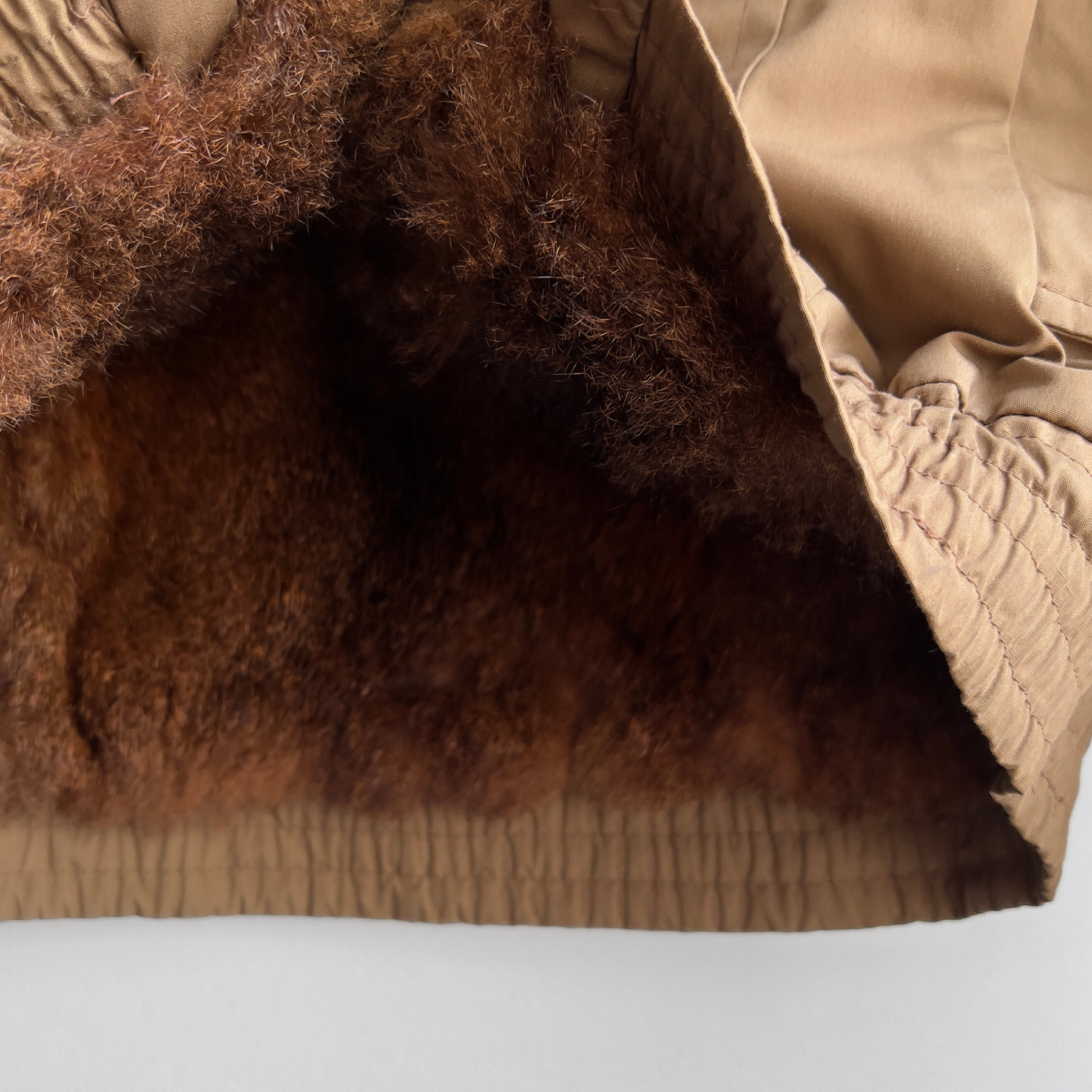 1970s Brown Genuine Fur Zip-Up Hooded Jacket  - Shop ThreadCount Vintage Co.