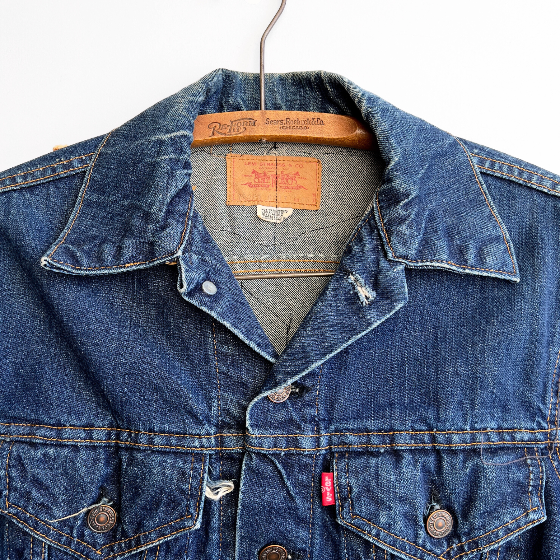 1970s Levis 70505 Patchwork Denim Jacket  - Shop ThreadCount Vintage Co.