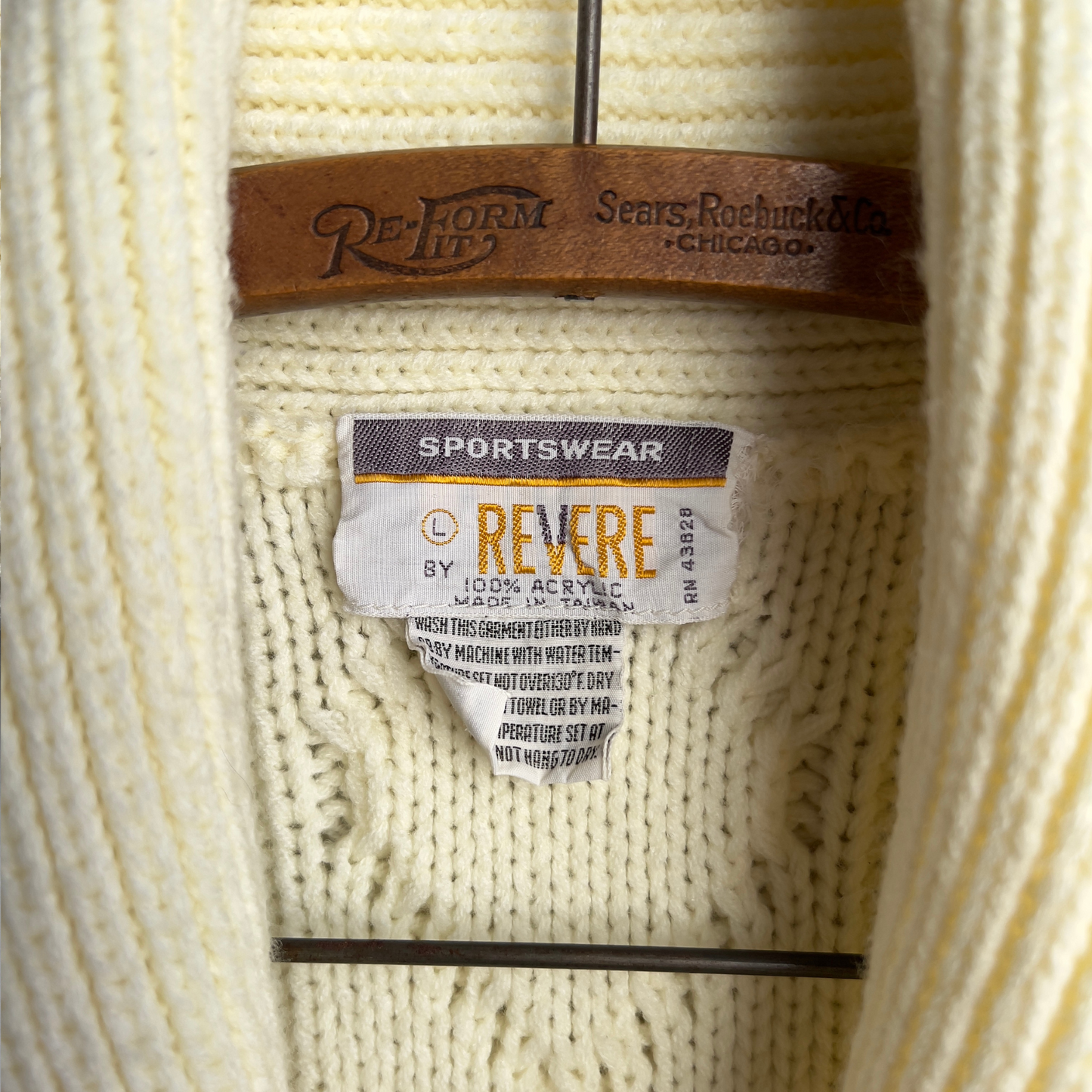 Vintage 1970s Big Cable Knit Shawl Collar Cardigan - Shop ThreadCount Vintage Co.