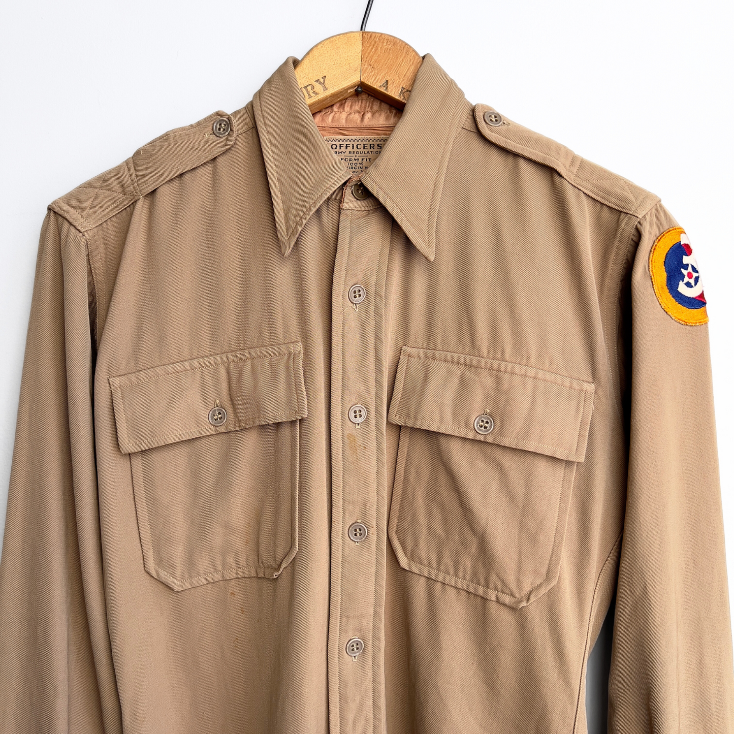 Vintage 1940s U.S. Army Officers Regulation Uniform Shirt - Shop ThreadCount Vintage Co.