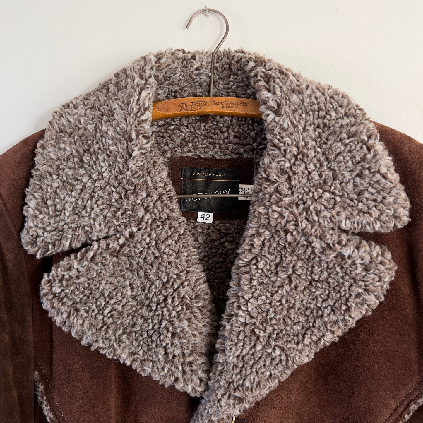 Vintage 1970s Dark Brown Split Cowhide Leather Coat - Shop ThreadCount Vintage Co.