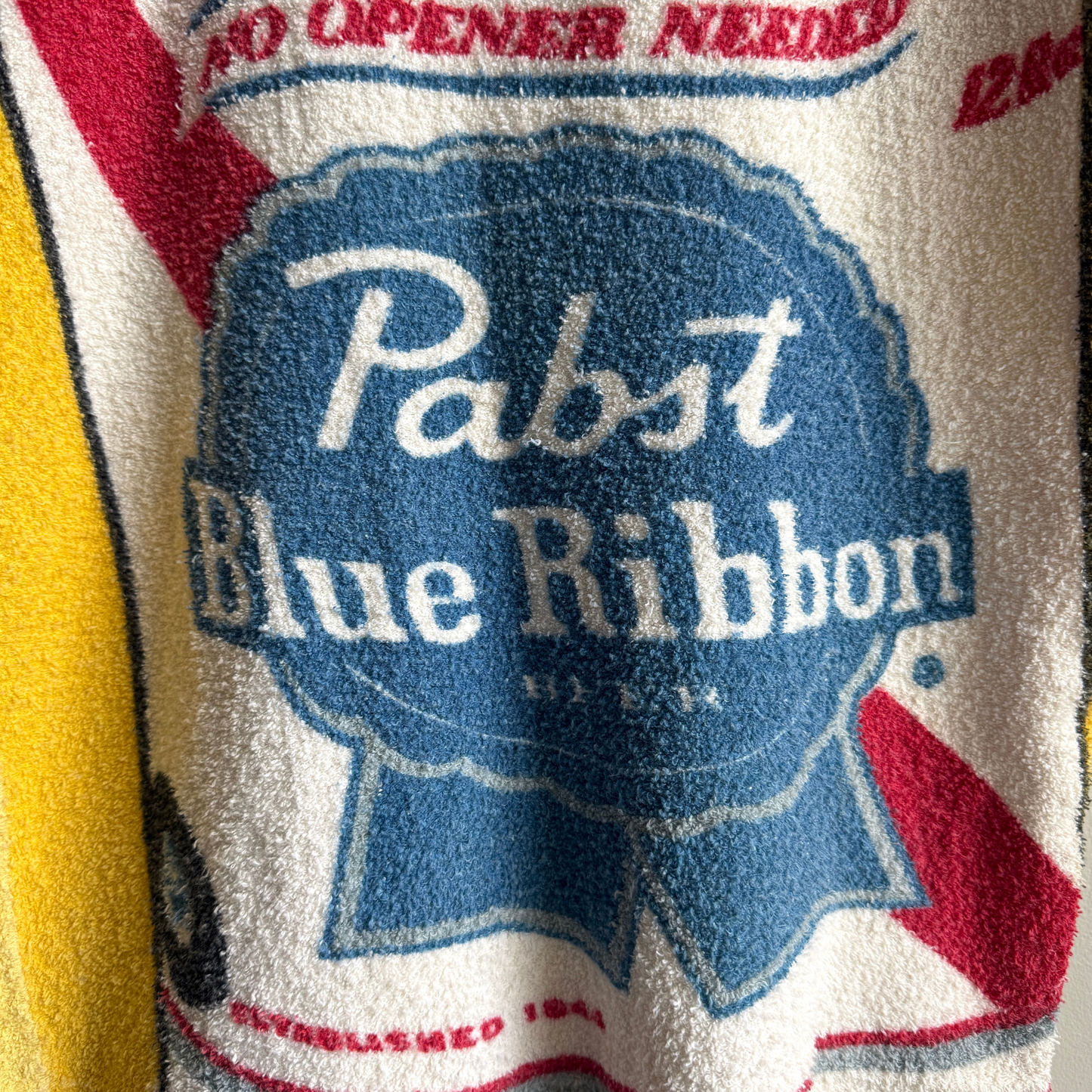Vintage 1960s Pabst Blue Ribbon Beer Terry Cloth Tee - Shop ThreadCount Vintage Co.