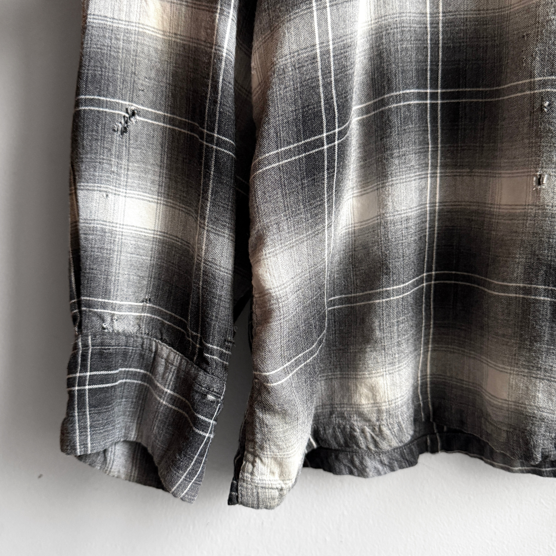 1950s Towncraft Shadow Plaid Rayon Shirt  - Shop ThreadCount Vintage Co.