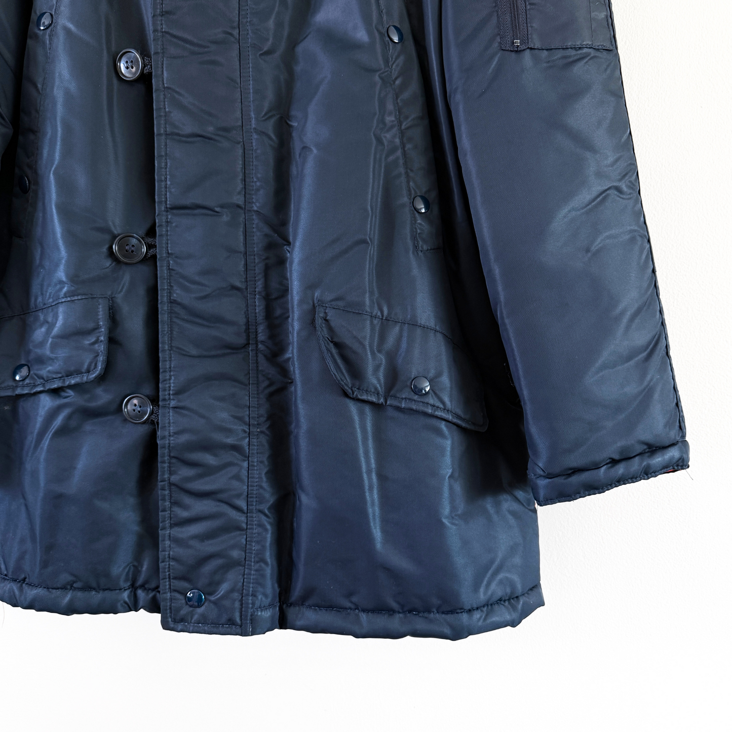 Vintage 1970s U.S. Army Navy Blue N-3B Civilian Parka Coat - Shop ThreadCount Vintage Co.