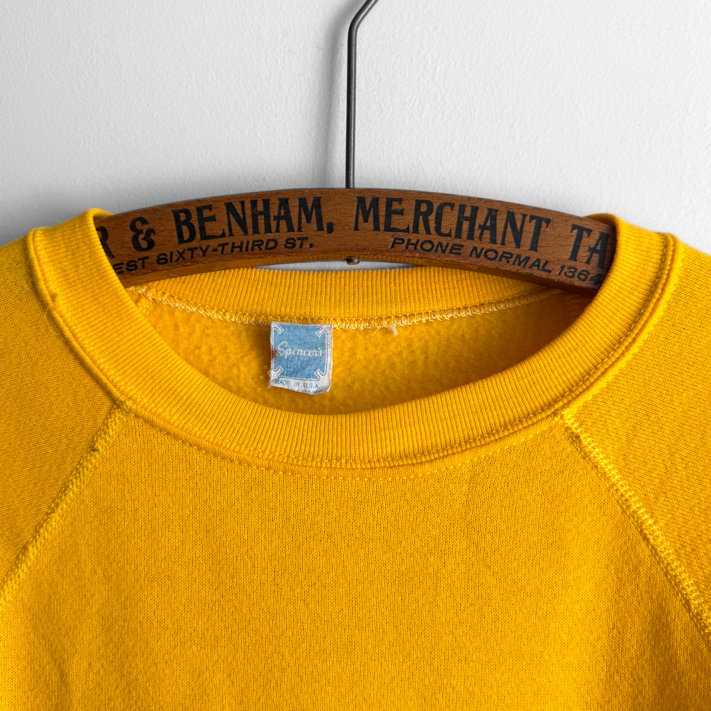 Vintage 1980s Yellow Blank Raglan Crewneck Sweatshirt - Shop ThreadCount Vintage Co.