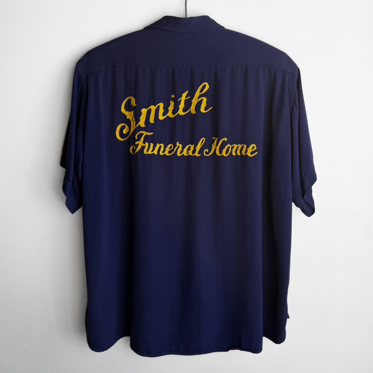 1950s Smith Funeral Home Bowling Shirt - Shop ThreadCount Vintage Co.