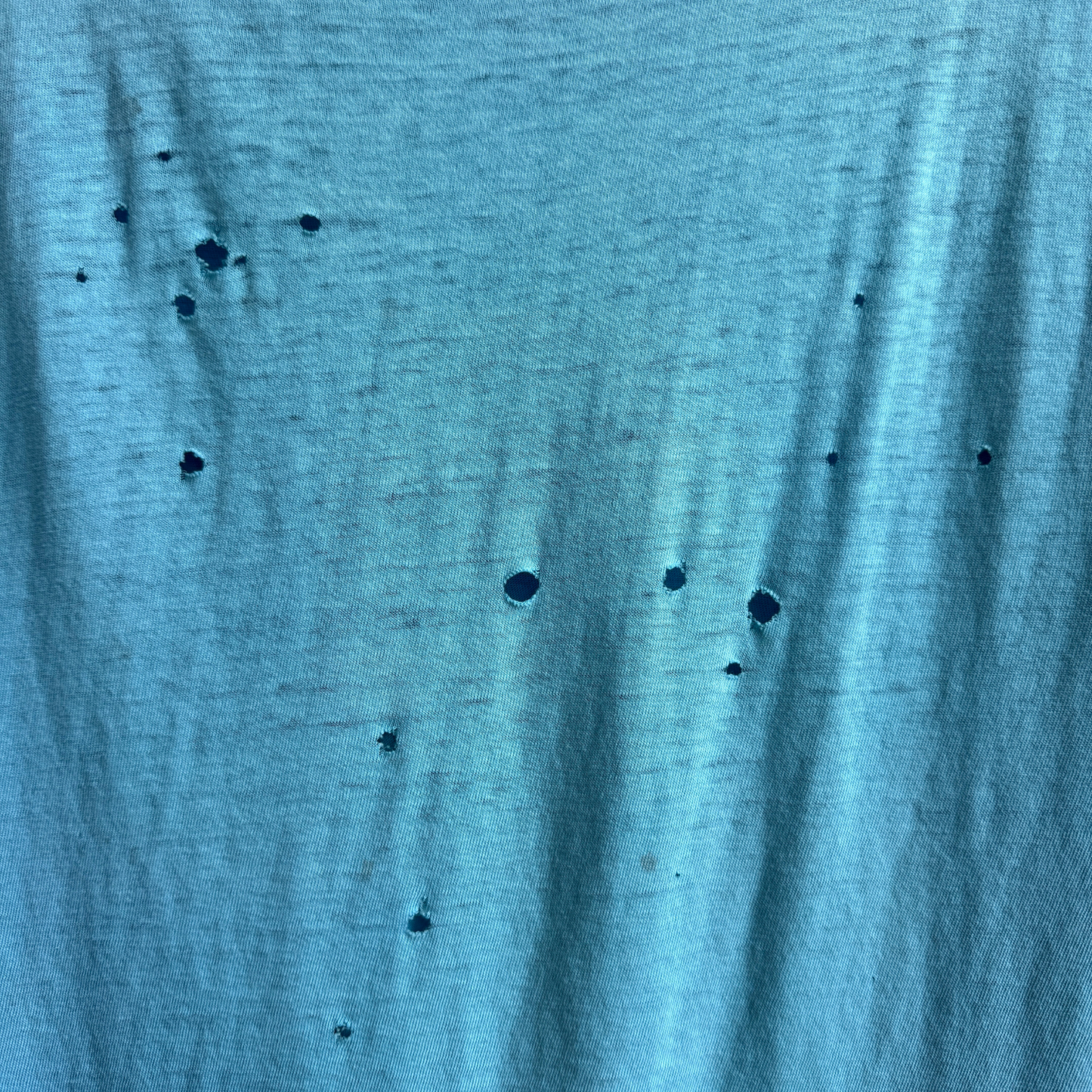 Vintage 1950s Distressed & Faded Blue Selvedge Pocket Tee - Shop ThreadCount Vintage Co.