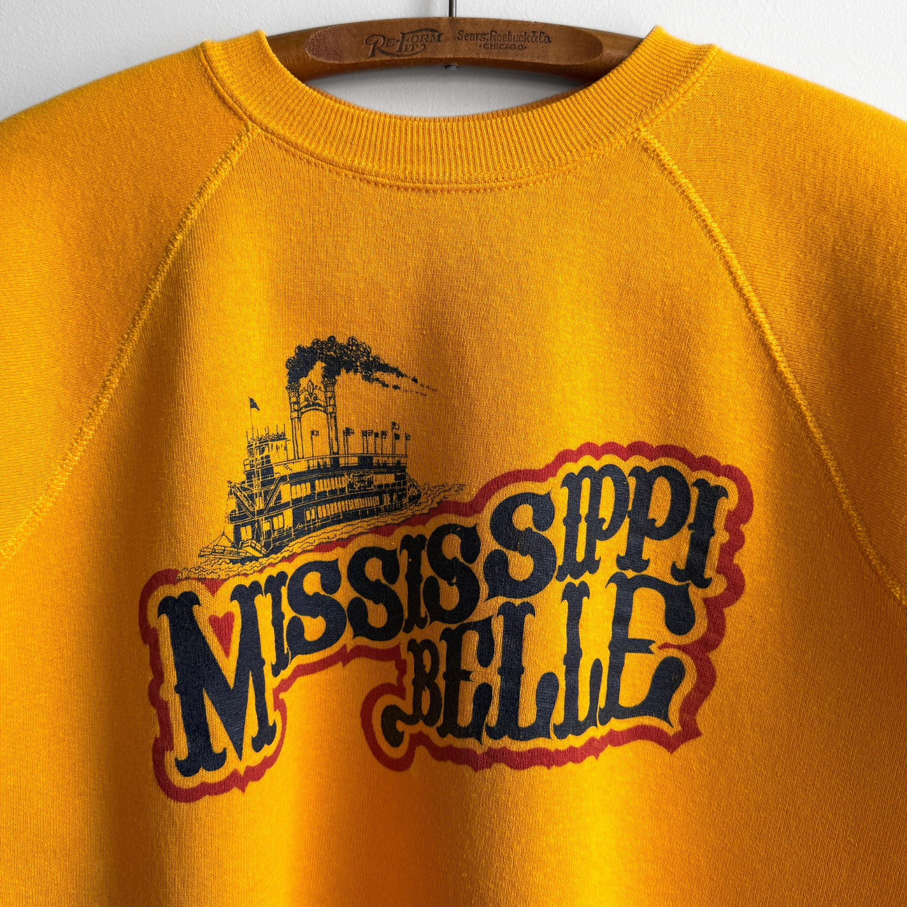 1980s Mississippi Belle Yellow Crewneck Sweatshirt  - Shop ThreadCount Vintage Co.
