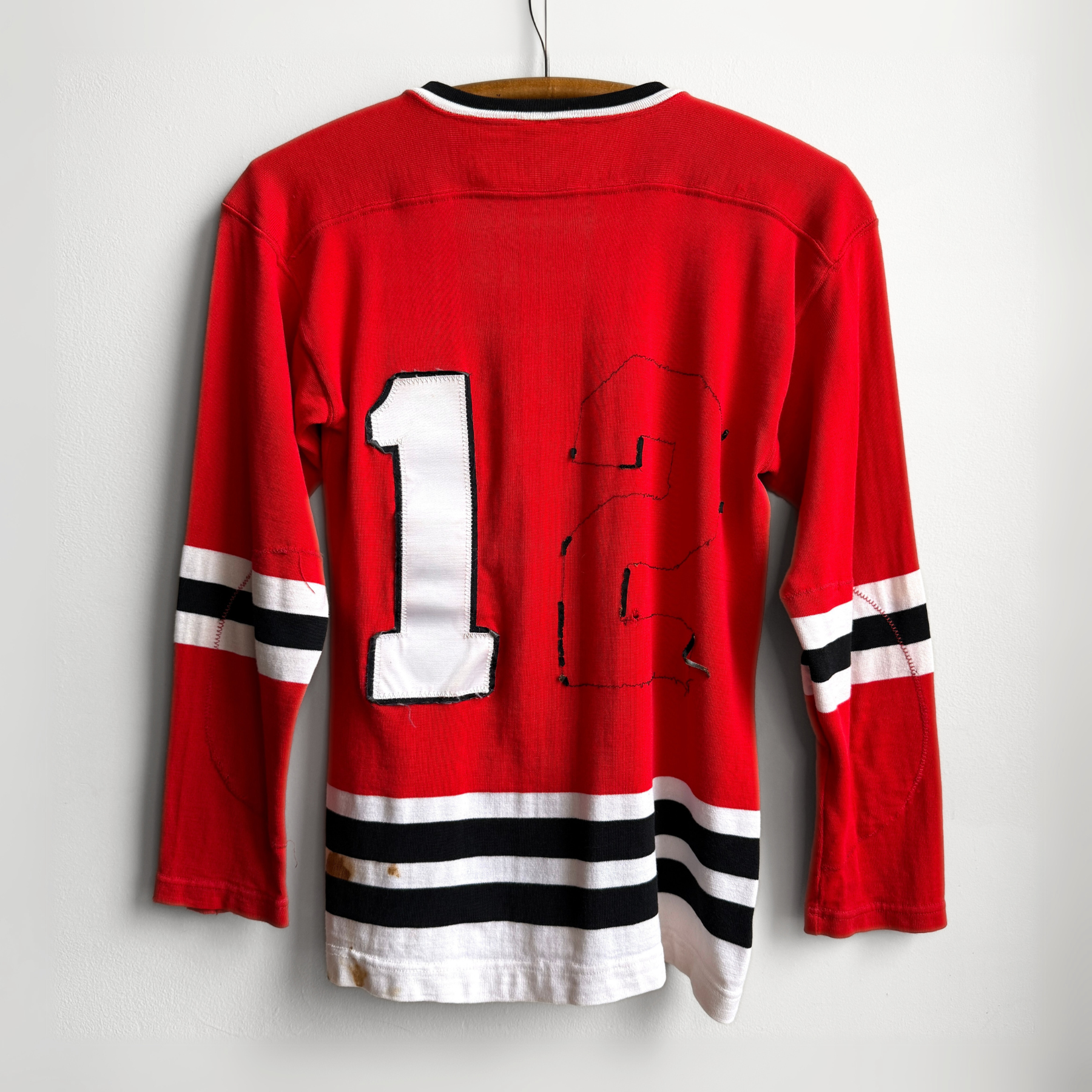 1970s Chicago Blackhawks Distressed Hockey Jersey  - Shop ThreadCount Vintage Co.