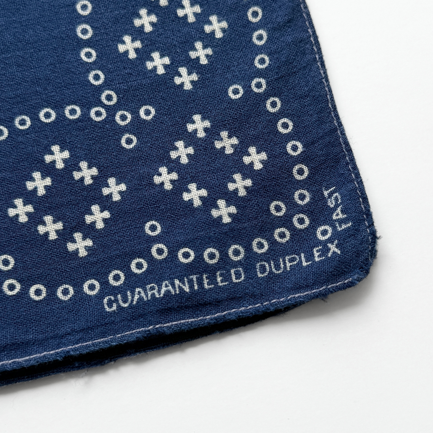 1950s Guaranteed Duplex Fast Blue Cotton Bandana - Shop ThreadCount Vintage Co.
