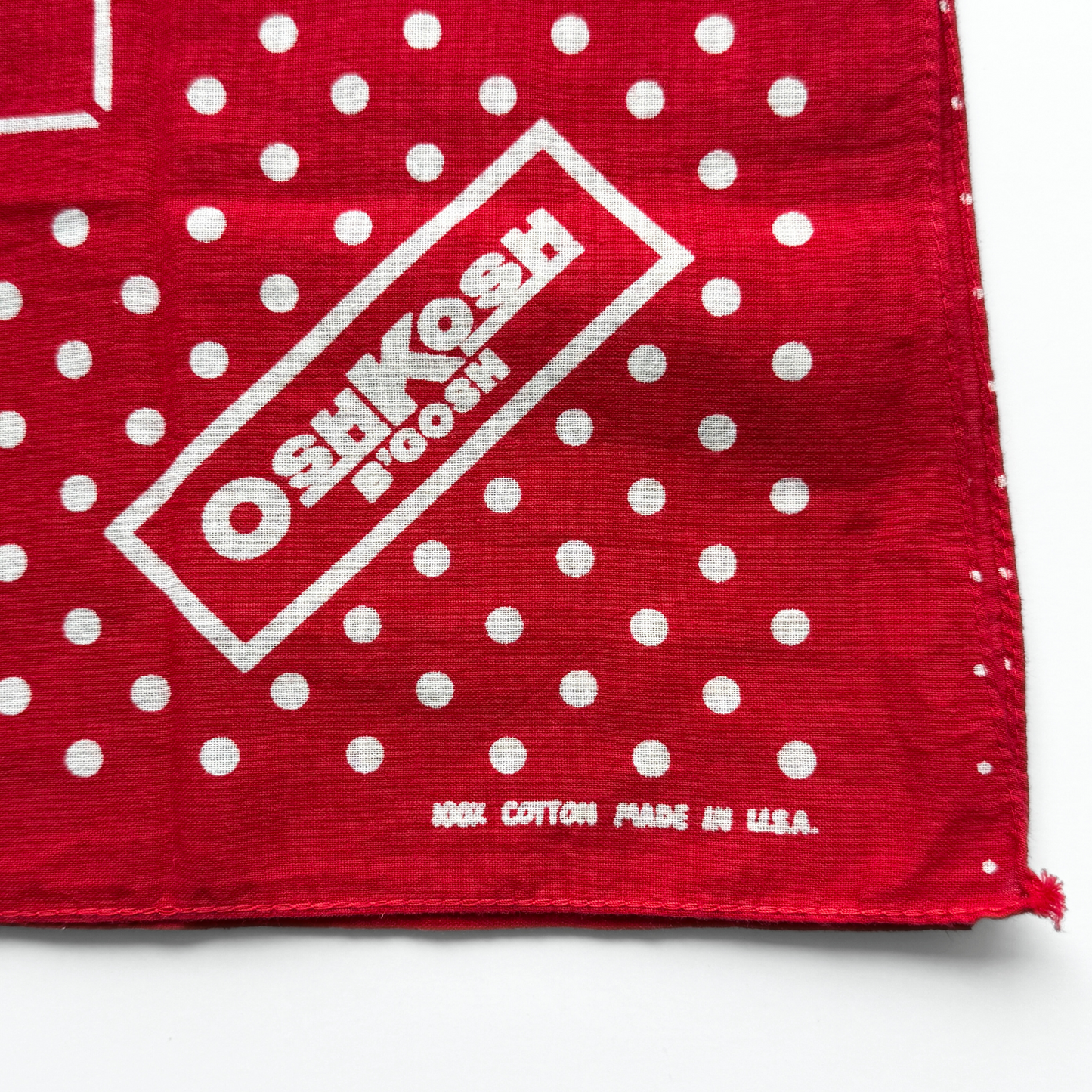 Vintage 1980s OshKosh B'Gosh Workwear Red Advertising Bandana - Shop ThreadCount Vintage Co.