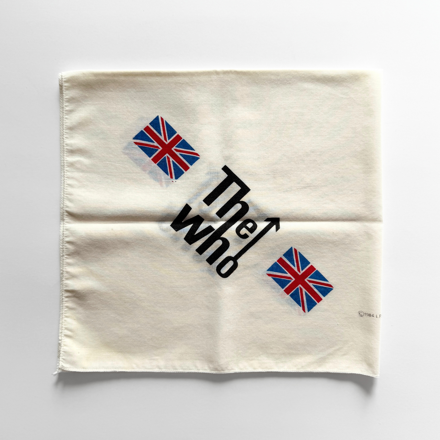 1984 The Who Rock Band Print Flag Bandana - Shop ThreadCount Vintage Co.