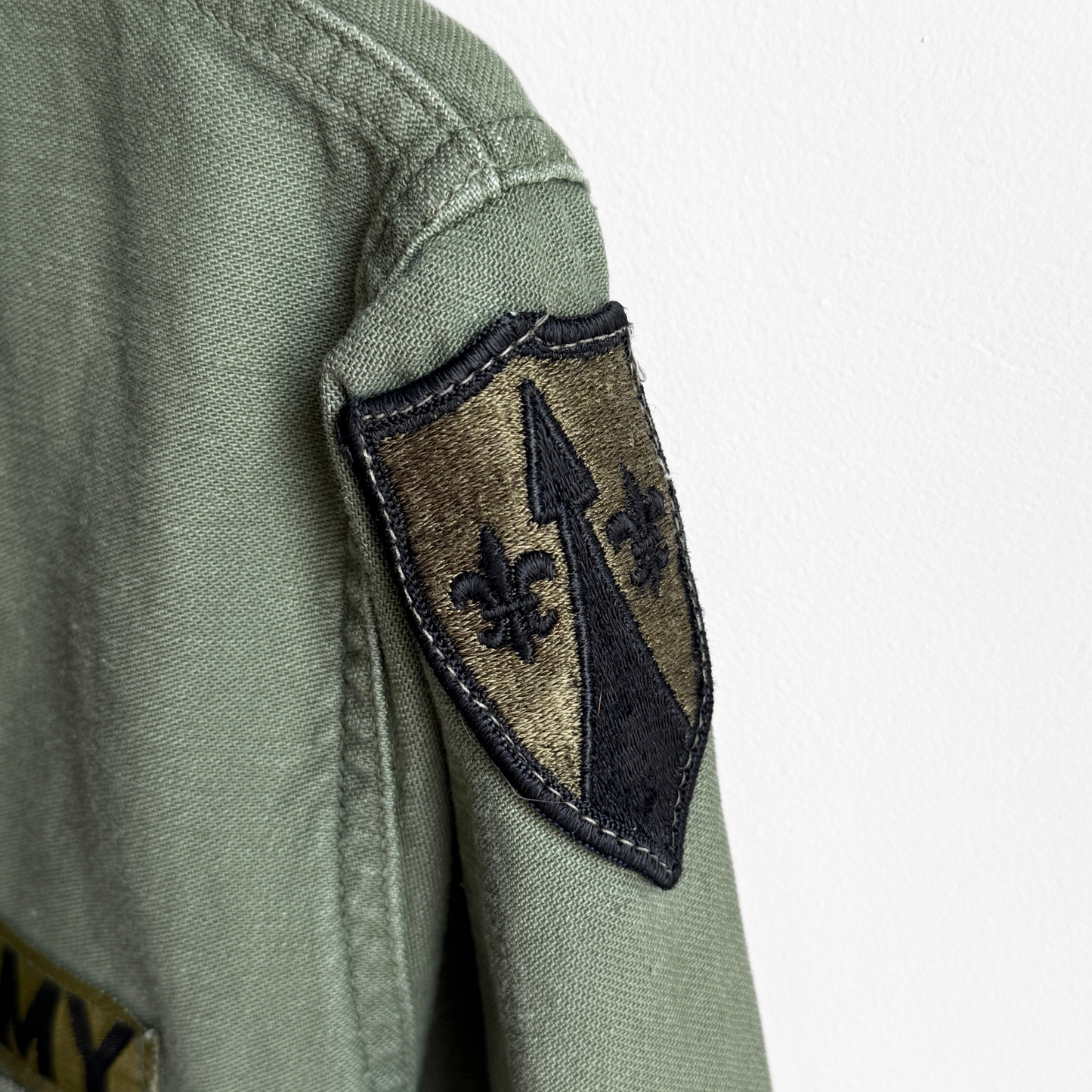 1960s U.S. Army OG 107 Sateen Fatigue Field Shirt  - Shop ThreadCount Vintage Co.