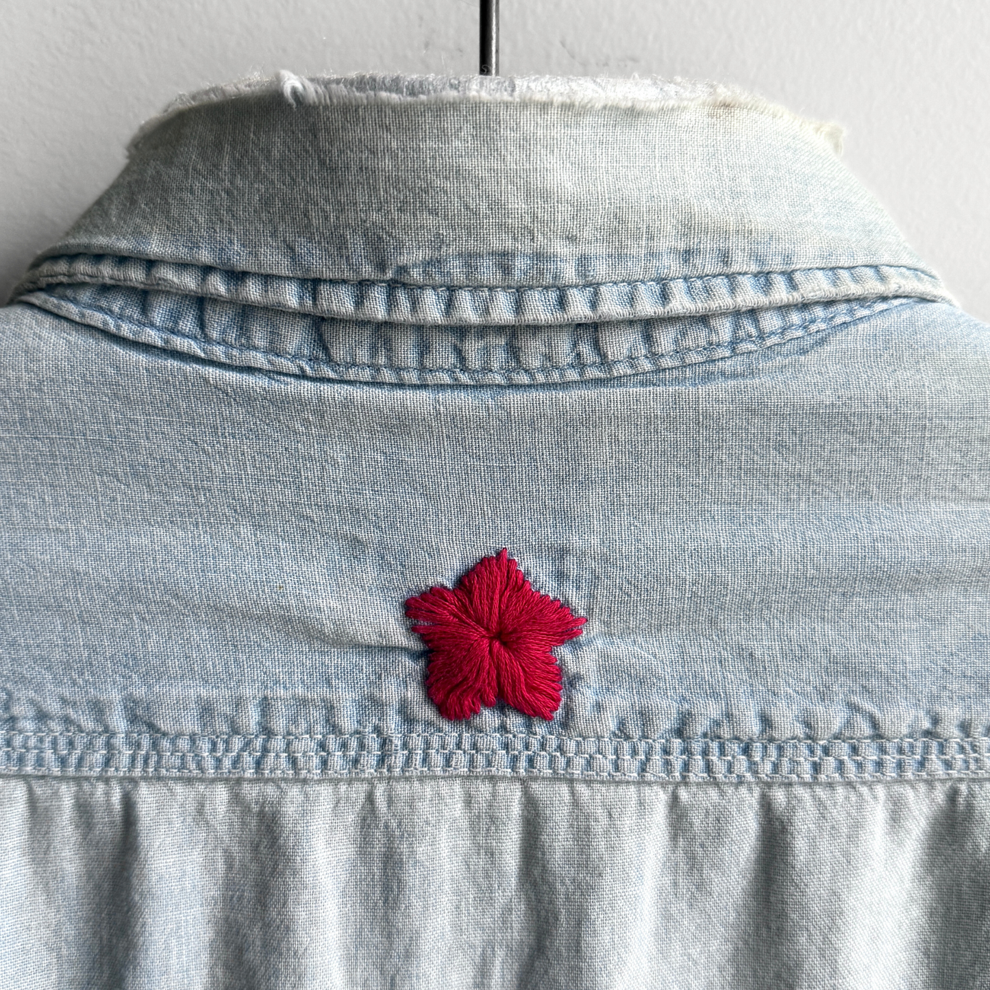 Vintage 1970s Big Mac Chambray Eagle Embroidery Work Shirt - Shop ThreadCount Vintage Co.