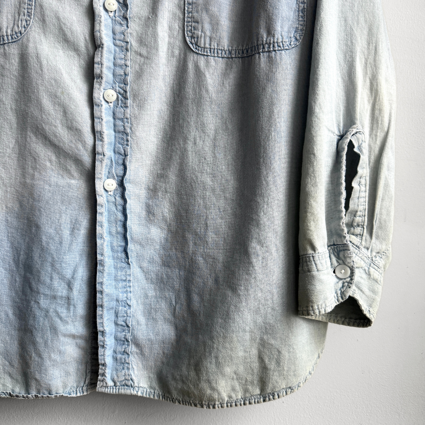 Vintage 1970s Big Mac Chambray Eagle Embroidery Work Shirt - Shop ThreadCount Vintage Co.