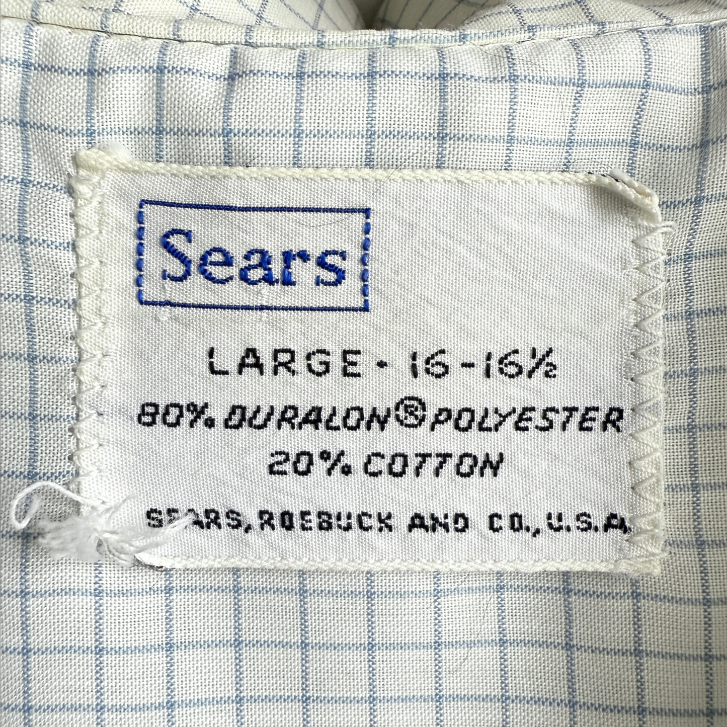 Vintage 1970s White Mini Check Casual Button Up Shirt - Shop ThreadCount Vintage Co.