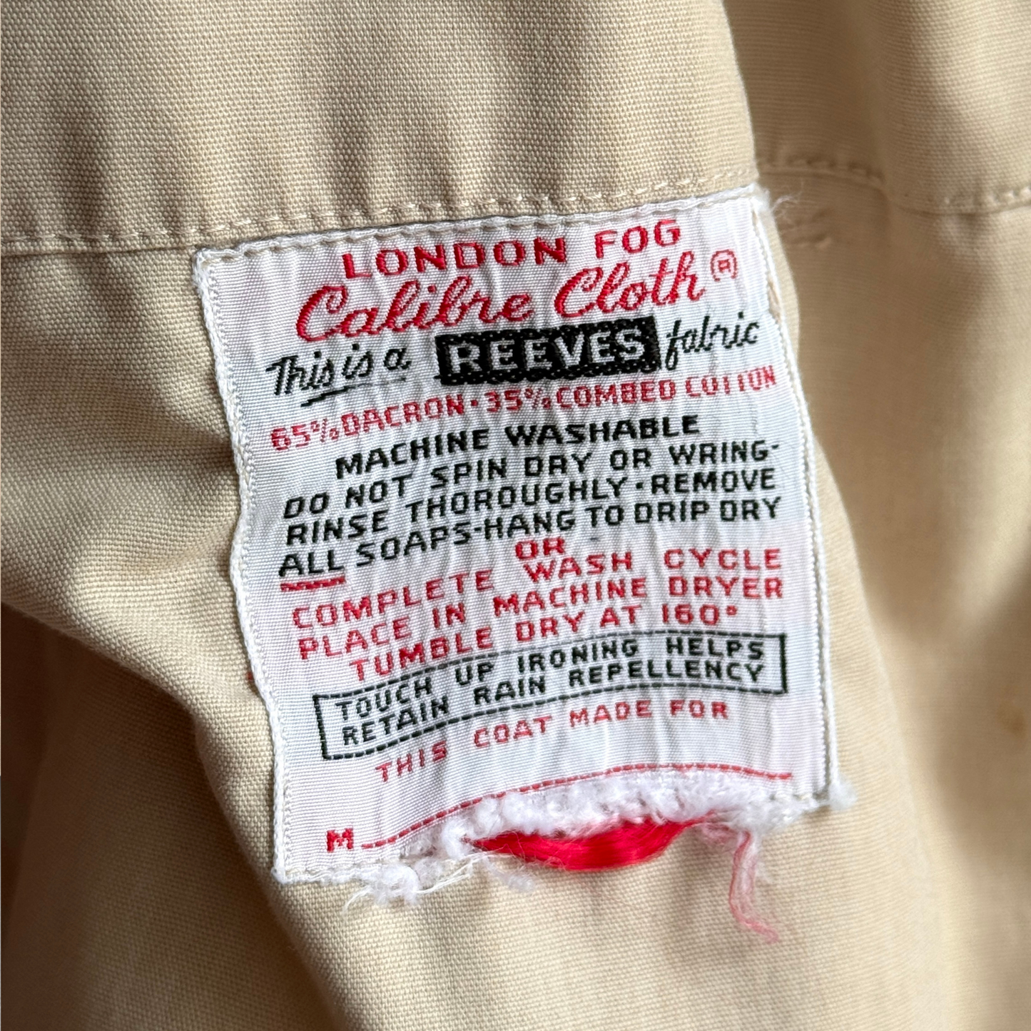 1970s Light Cream Calibre Cloth Harrington Jacket - Shop ThreadCount Vintage Co.