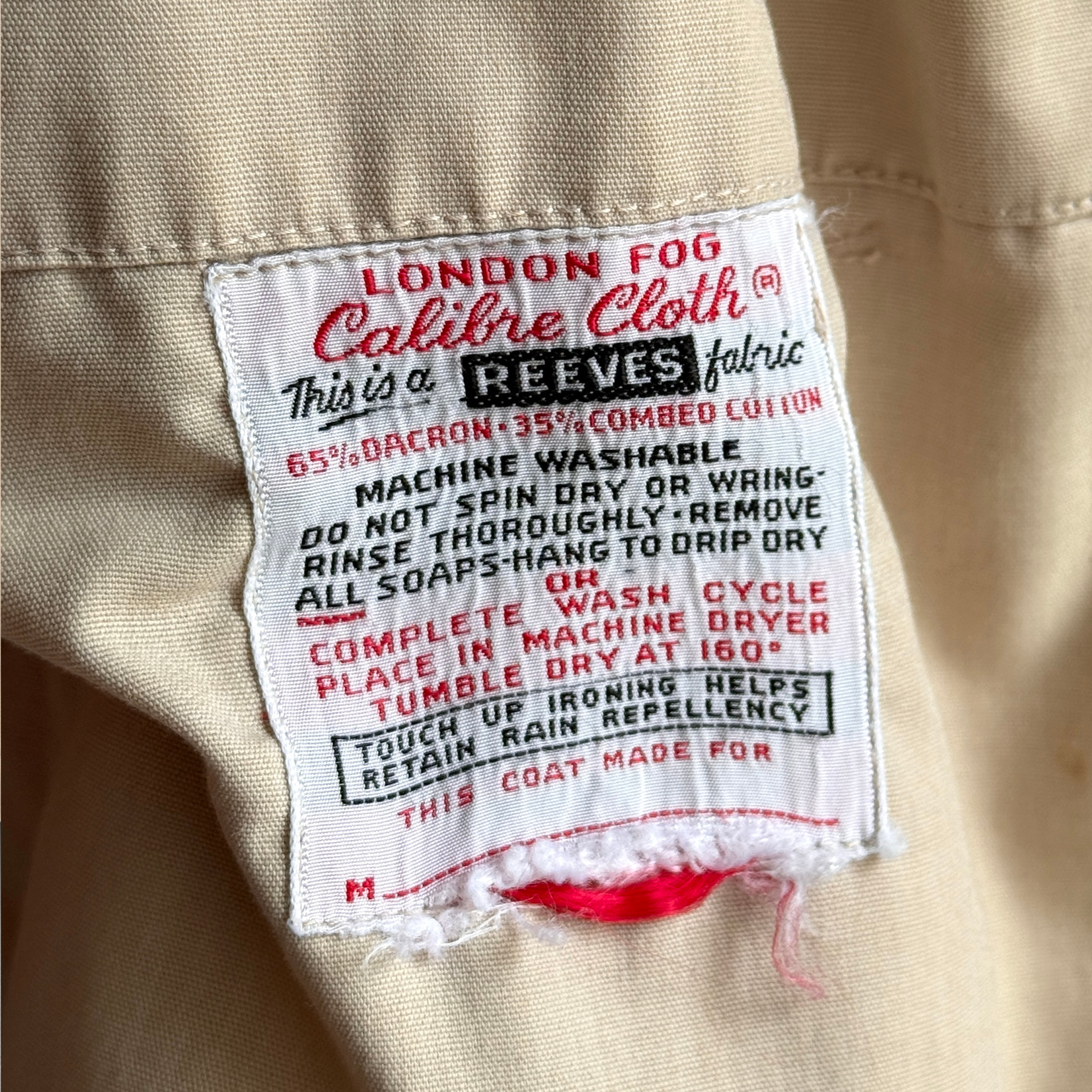 1970s Light Cream Calibre Cloth Harrington Jacket  - Shop ThreadCount Vintage Co.