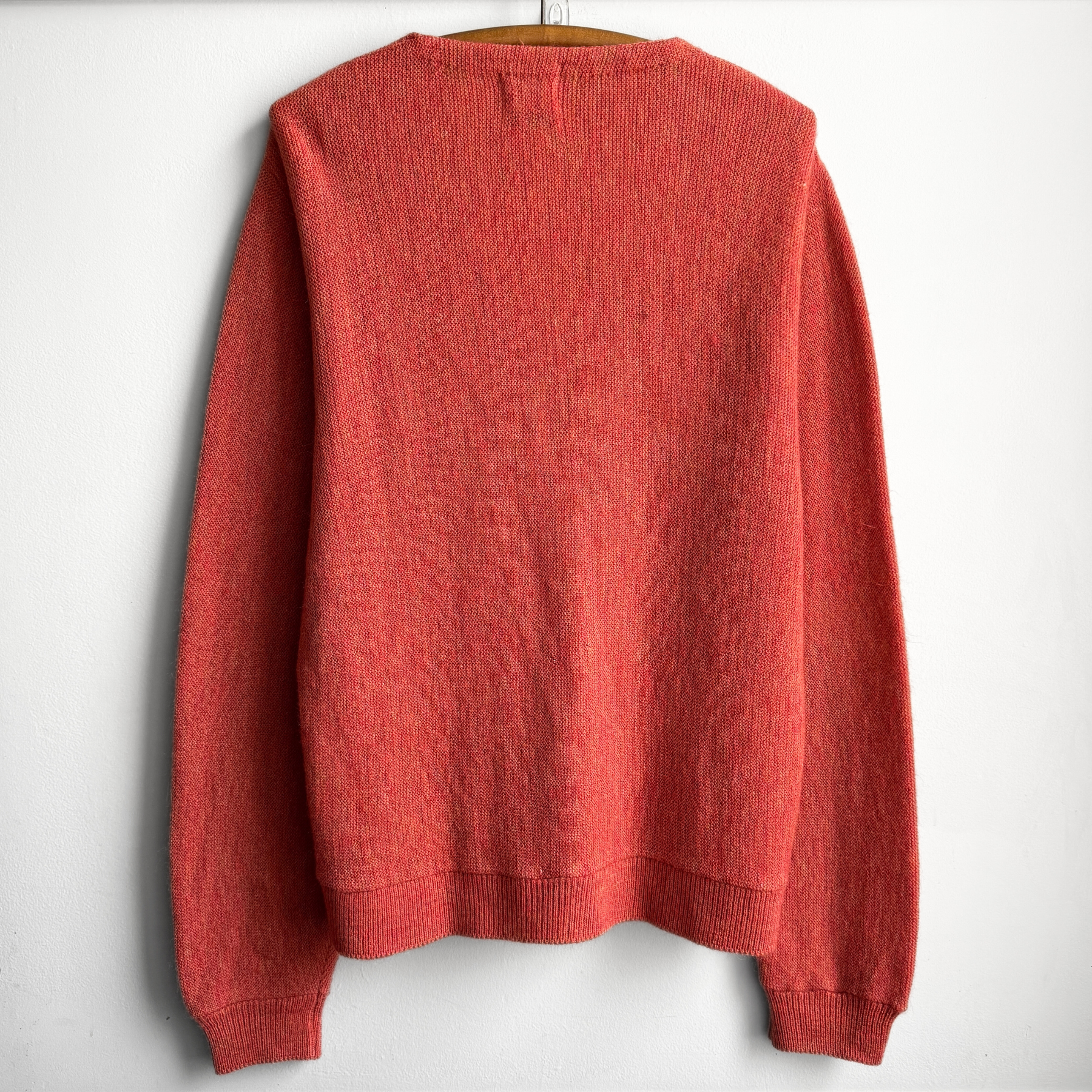 1960s Orange Zefkrome Acrylic Knit Cardigan  - Shop ThreadCount Vintage Co.