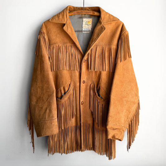 1960s Brown Suede Leather Western Fringe Jacket  - Shop ThreadCount Vintage Co.
