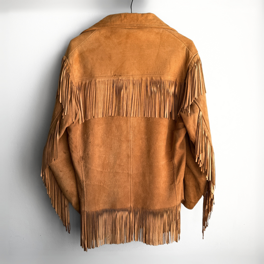 1960s Brown Suede Leather Western Fringe Jacket  - Shop ThreadCount Vintage Co.