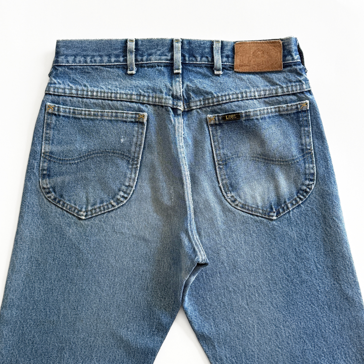 1980s Lee Riders Distressed Straight Fit Denim Jeans - Shop ThreadCount Vintage Co.