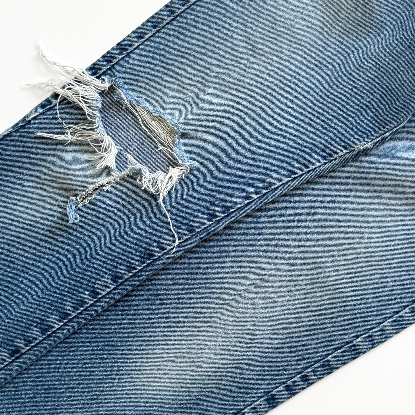 1980s Lee Riders Distressed Straight Fit Denim Jeans - Shop ThreadCount Vintage Co.