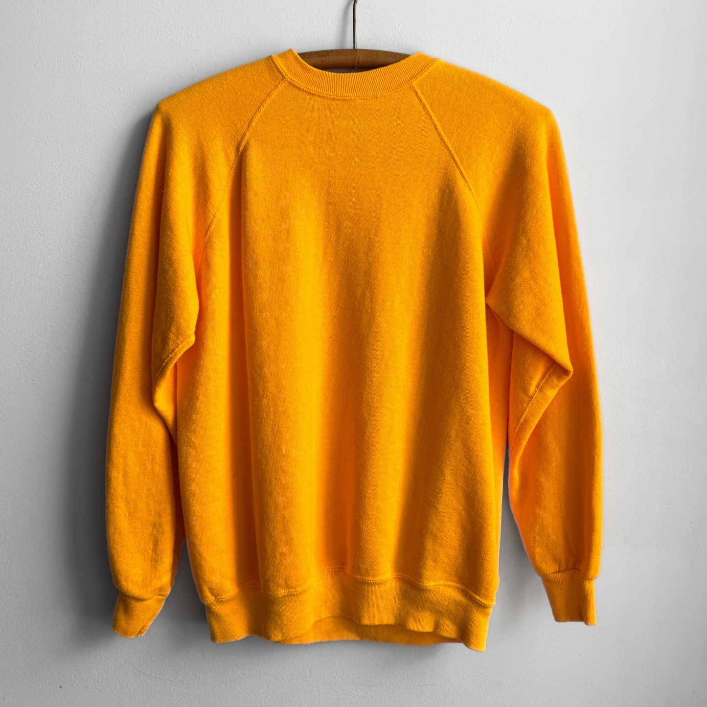 1970s Vulcan Mold Safety Yellow Raglan Sweatshirt - Shop THREADCOUNT Vintage Co.