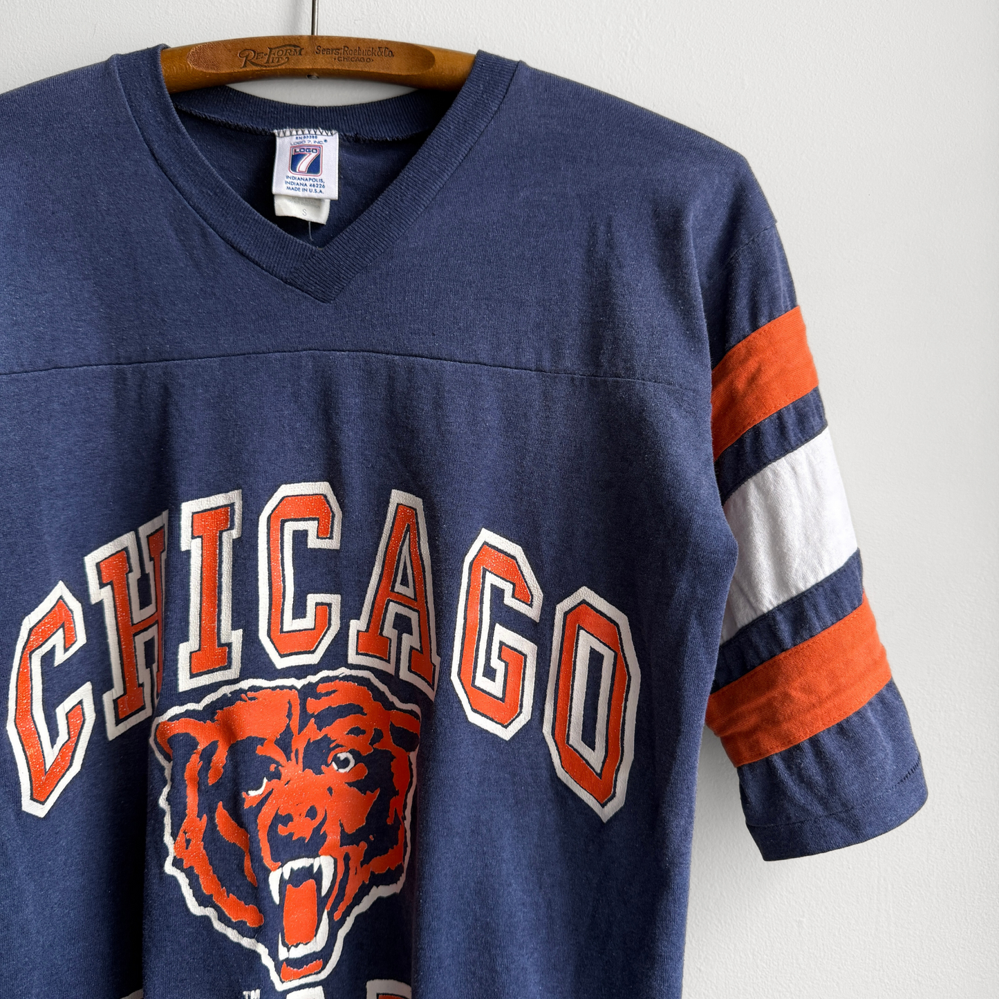 1980s Chicago Bears Football Jersey Graphic Tee