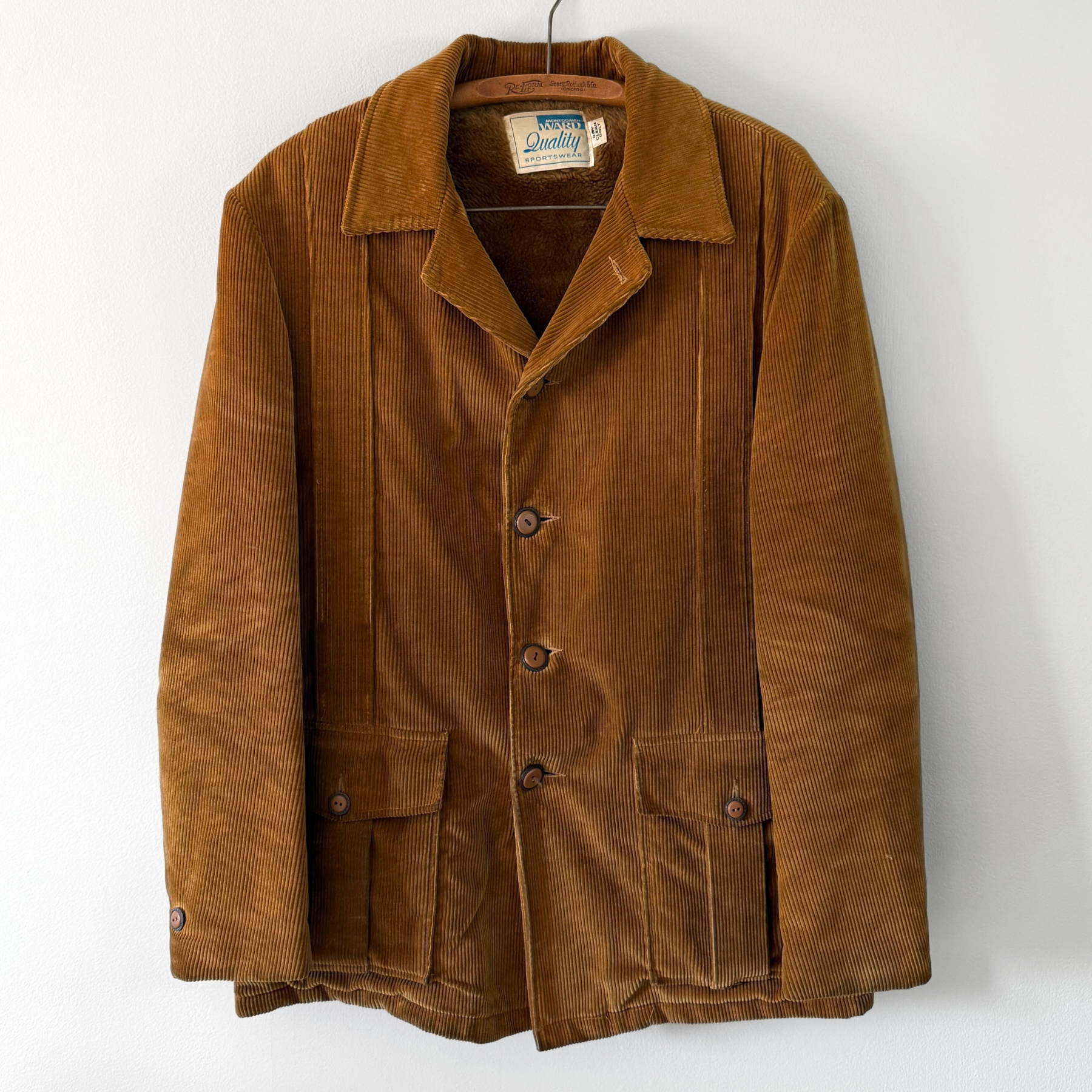 1960s Golden Brown Corduroy Trench Coat  - Shop THREADCOUNT Vintage Co.