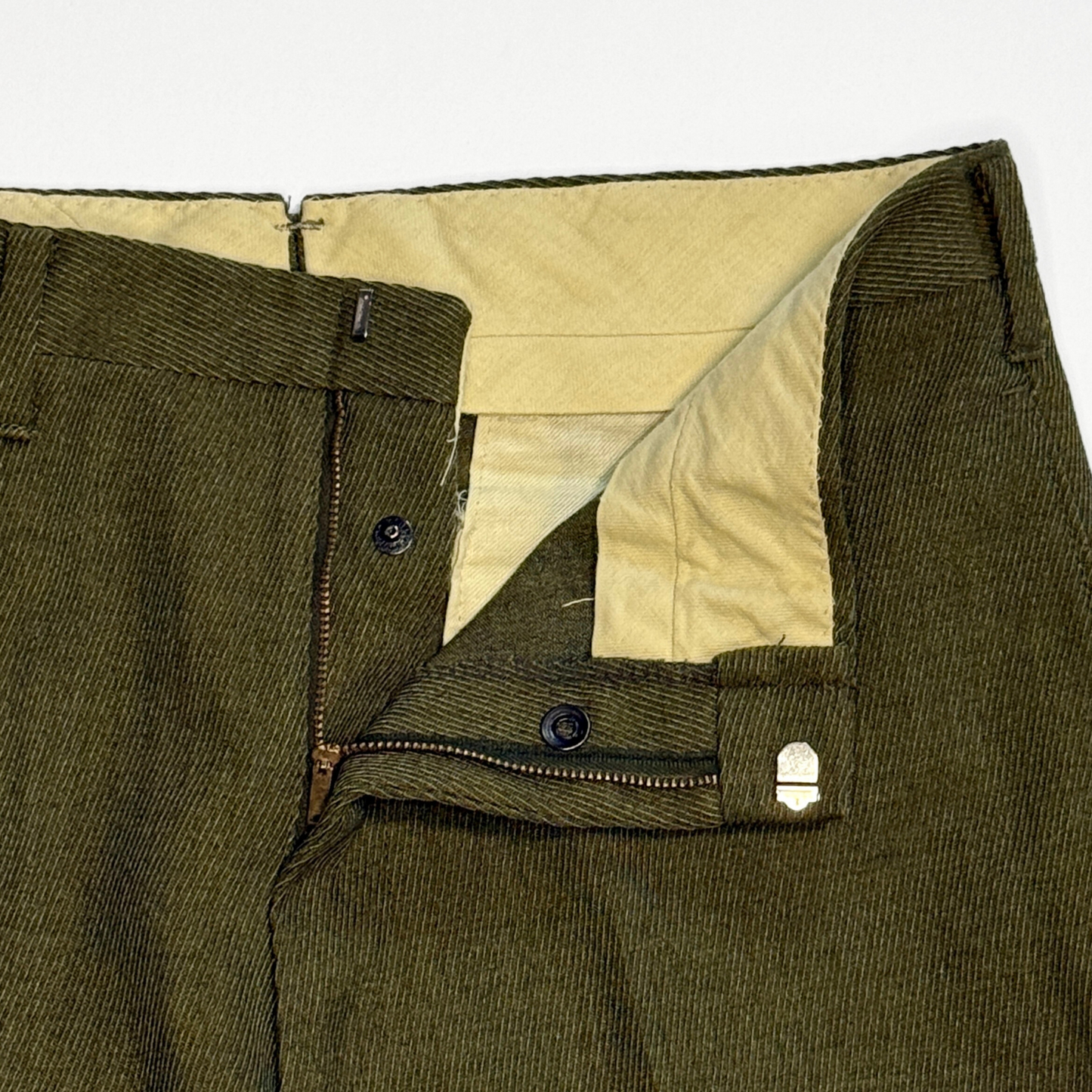 1950s Military Green Whipcord Uniform Dress Pants  - Shop THREADCOUNT Vintage Co.