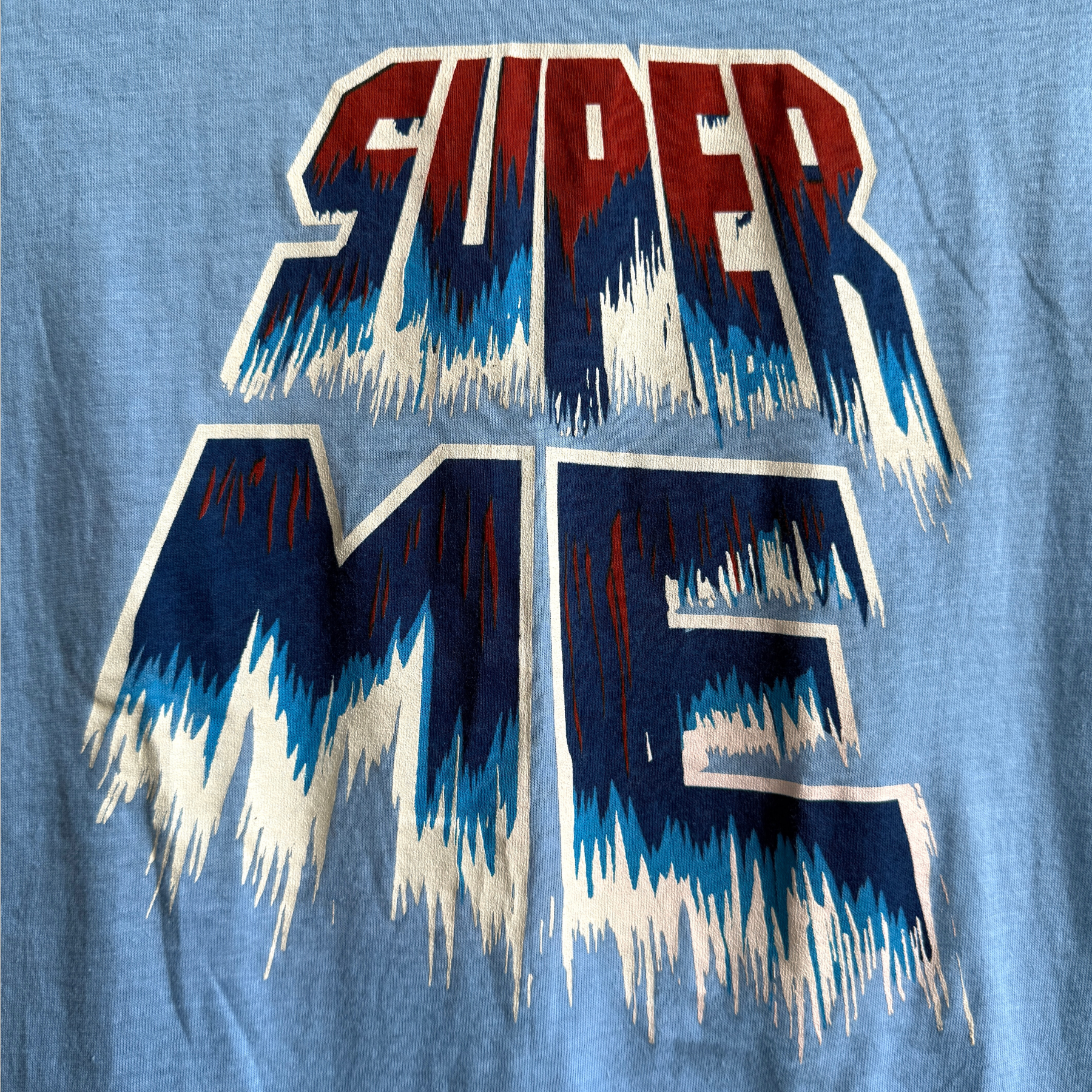 1970s Super Me Blue Graphic Tee  - Shop THREADCOUNT Vintage Co.