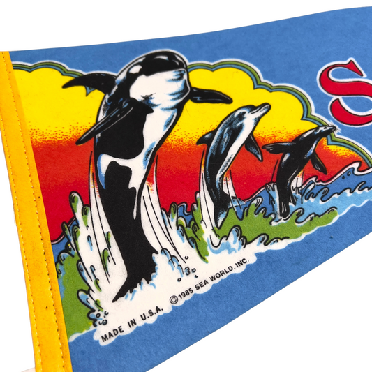 1980s Sea World Orlando Florida Pennant