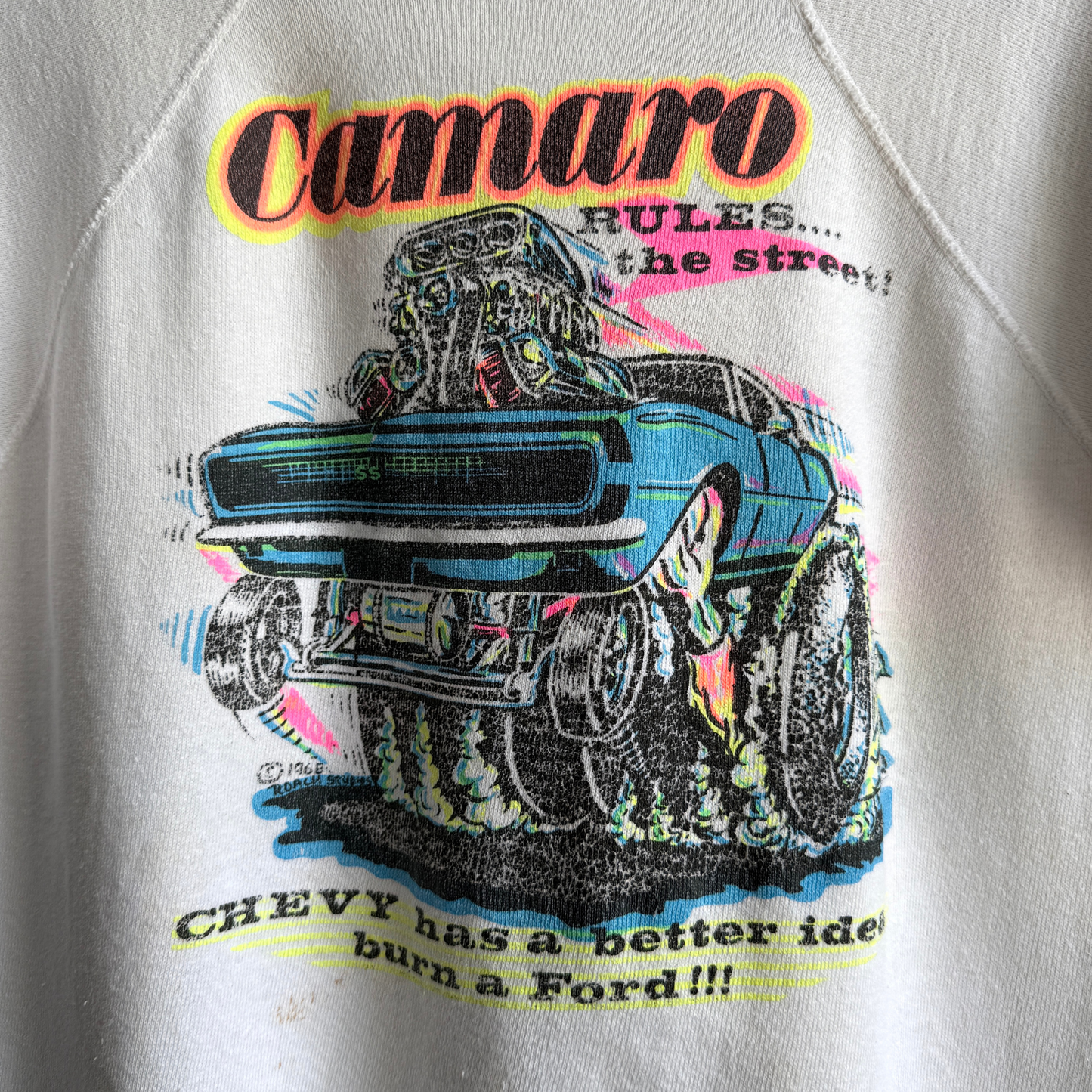 1968 Chevy Camaro Iron-on Short Sleeve Sweatshirt