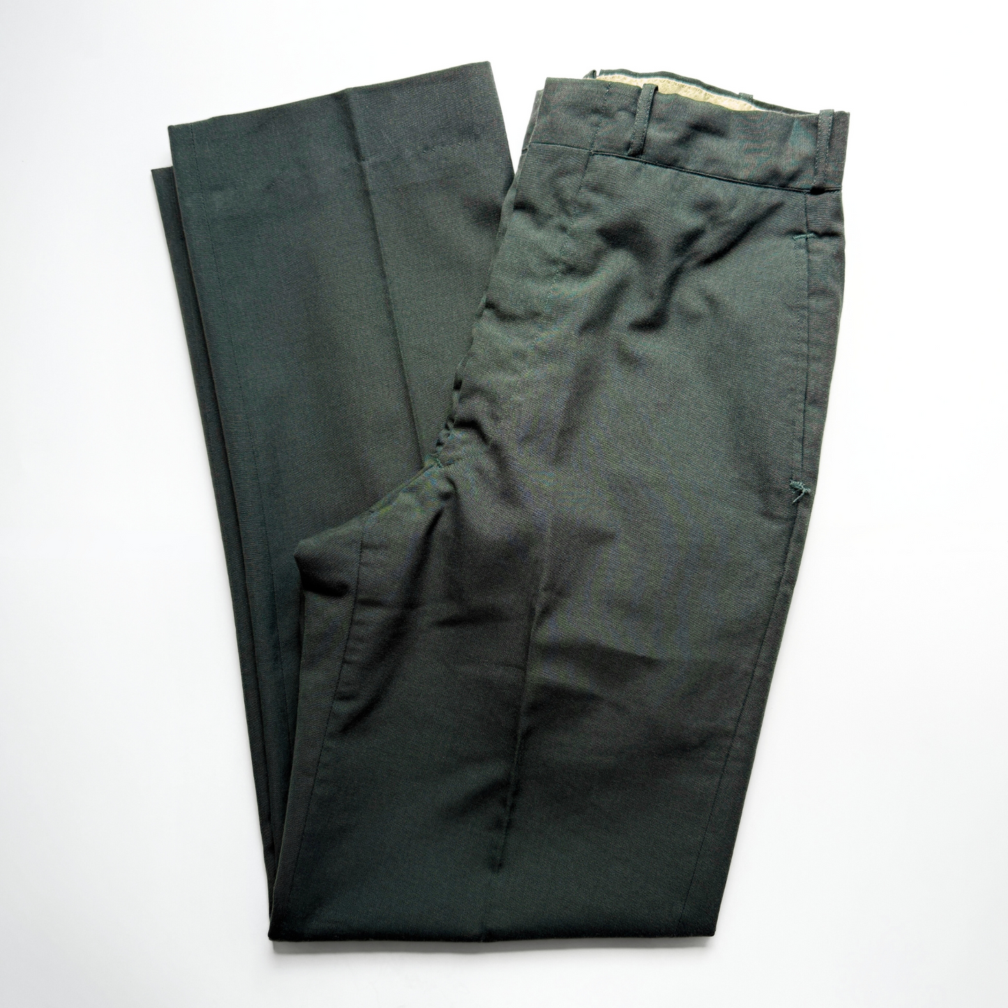 1960s U.S. Army Green Wool Tropical Dress Pants