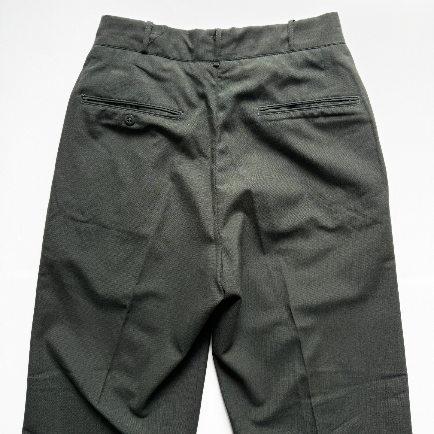 1960s U.S. Army Green Wool Tropical Dress Pants