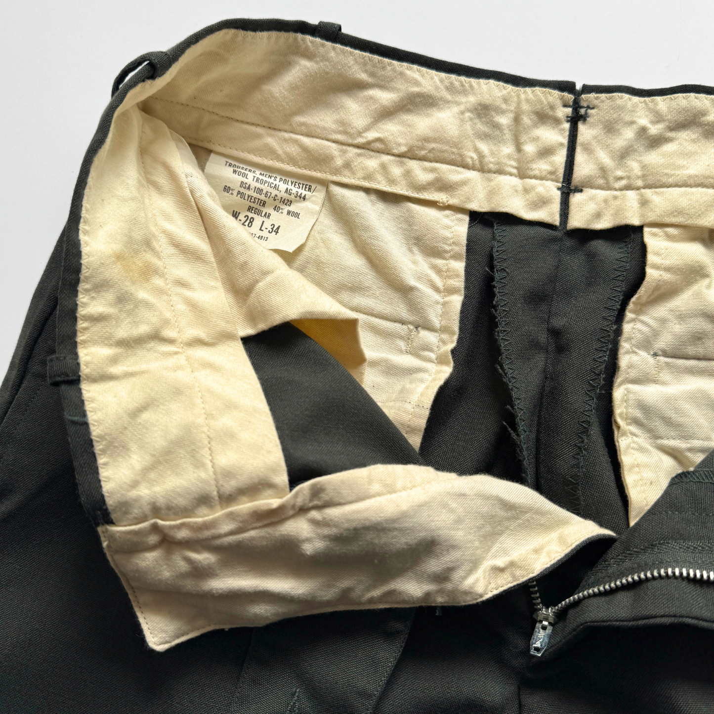 1960s U.S. Army Tropical Wool Dress Pants (29)