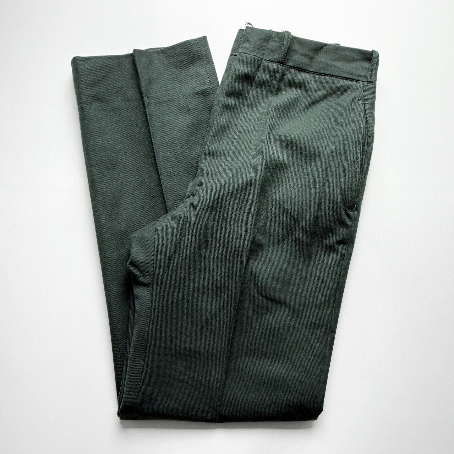 1970s U.S. Army Green Wool Serge Dress Pants