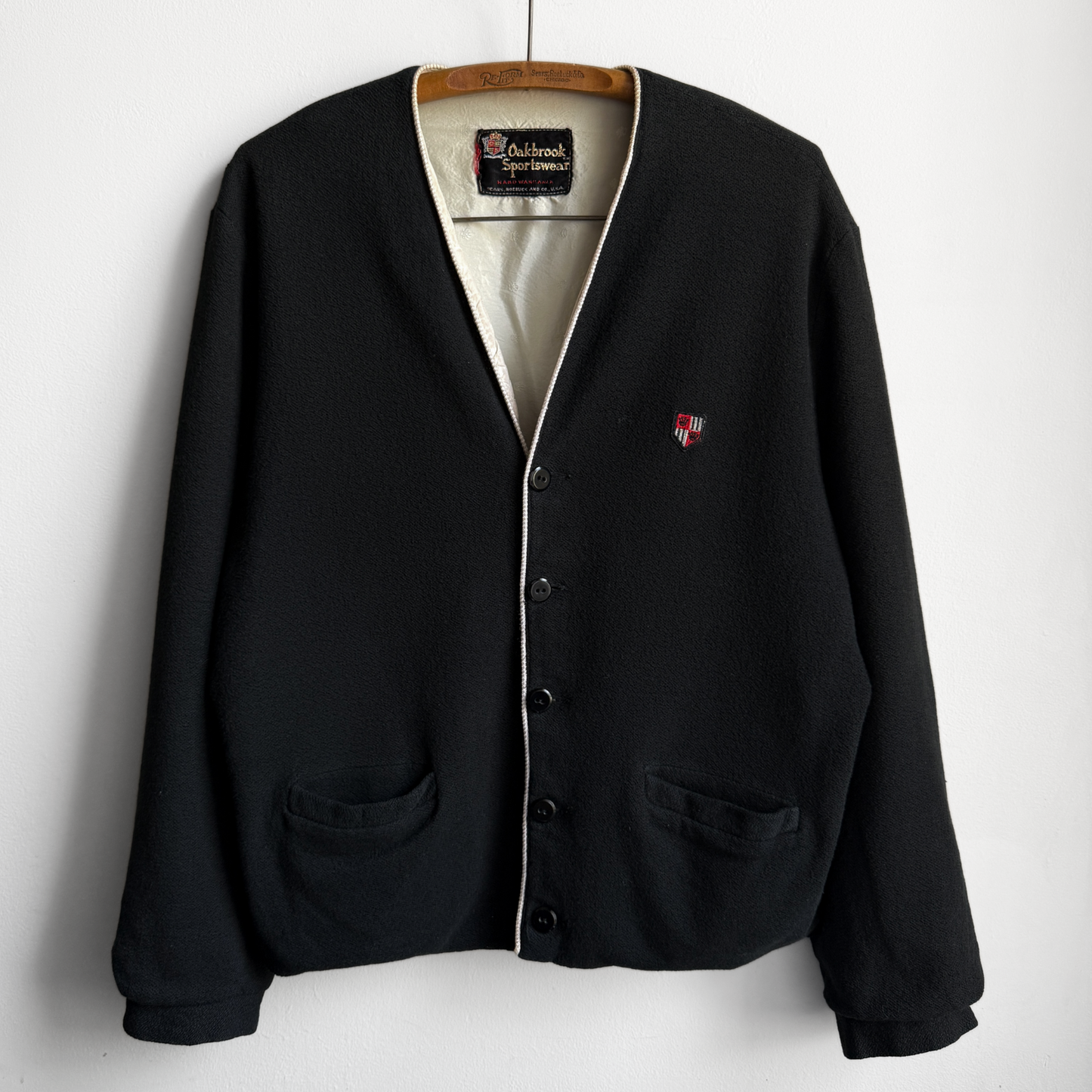 1960s Oakbrook Sportswear Black Cardigan Jac