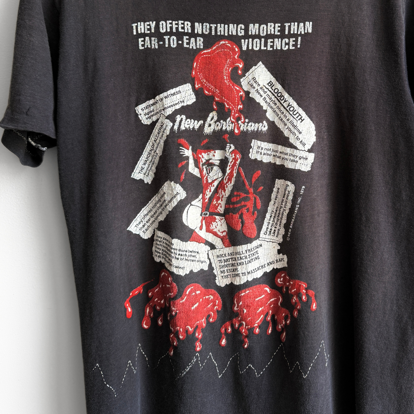 1979 The New Barbarians Faded Graphic Tour Tee